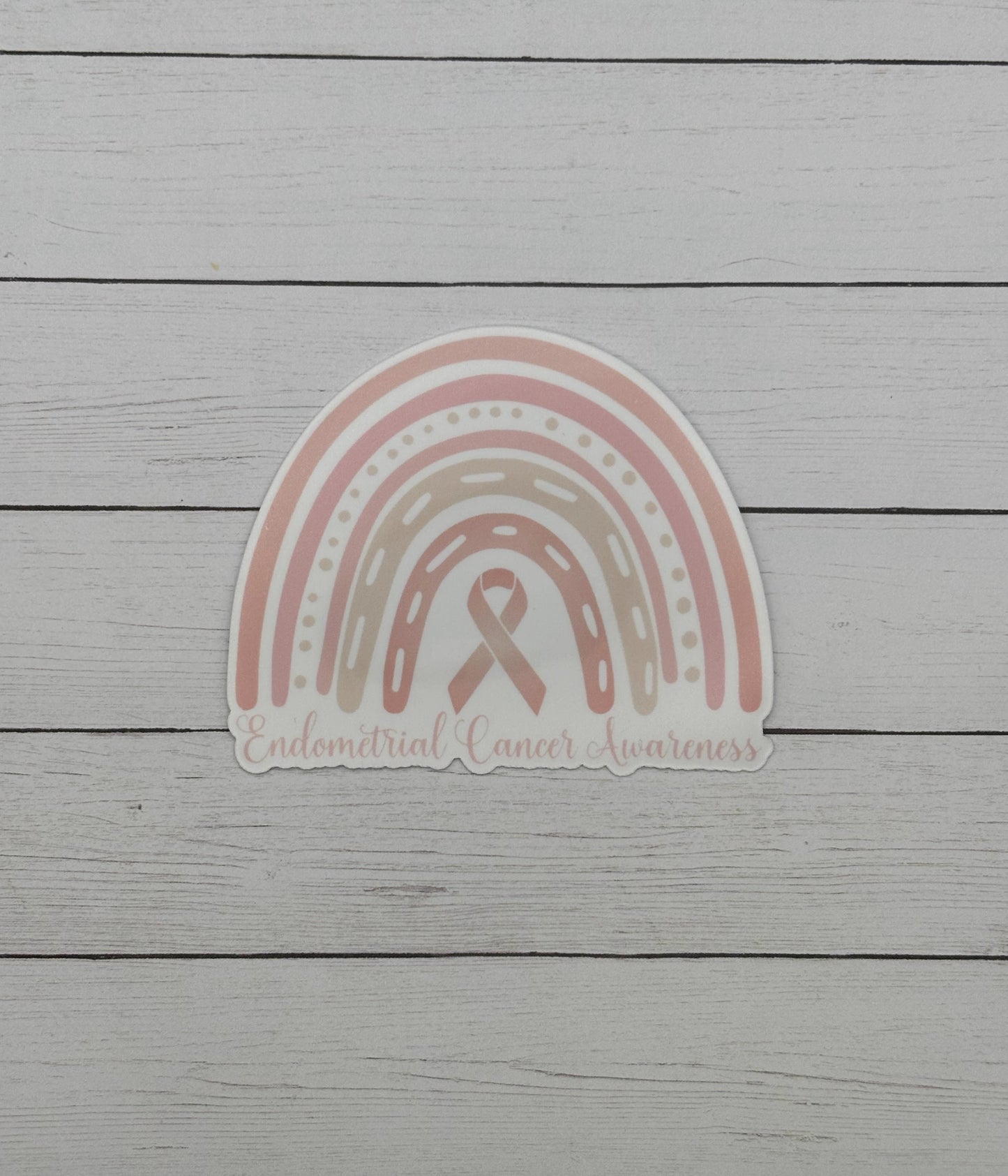 Endometrial Cancer Awareness Rainbow Sticker
