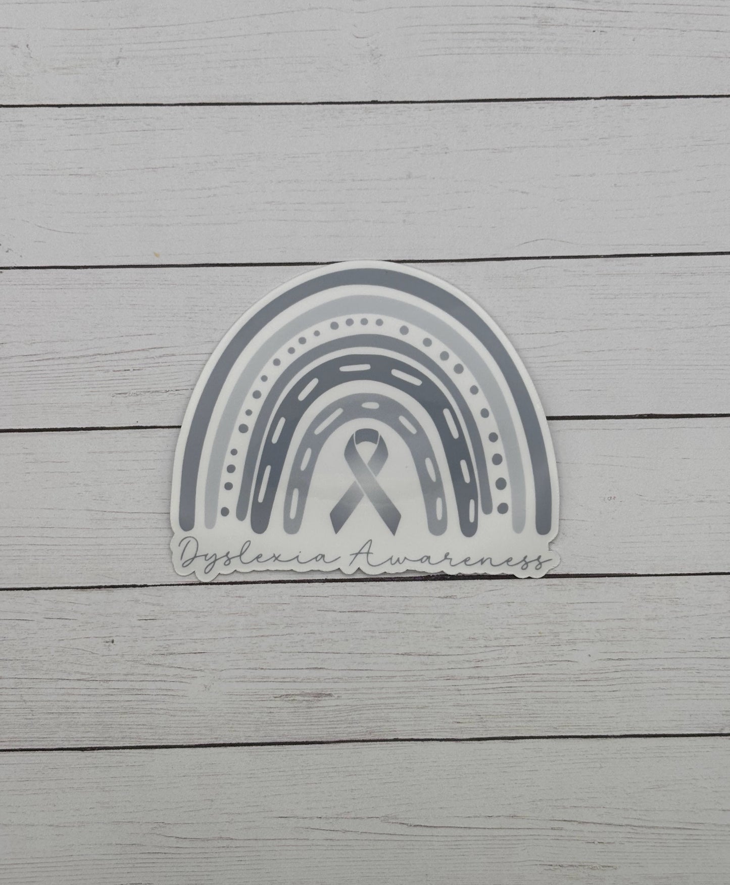 Dyslexia Awareness Rainbow Sticker