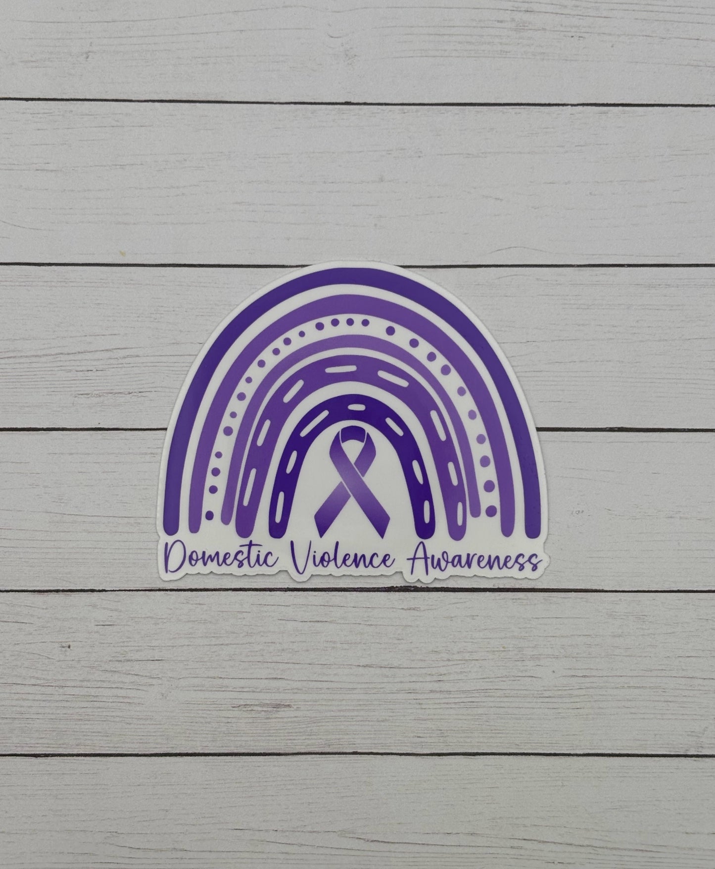 Domestic Violence Awareness Rainbow Sticker