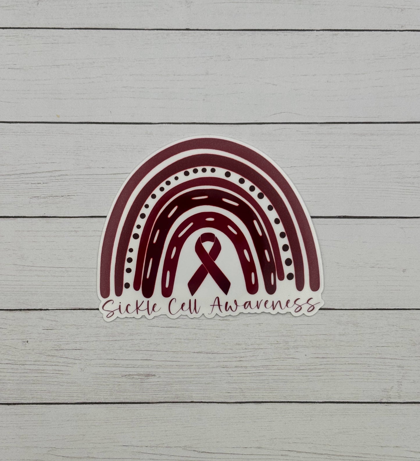 Sickle Cell Awareness Rainbow Sticker