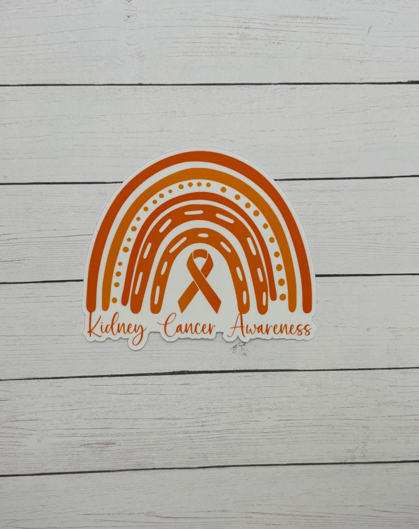 Kidney Cancer Awareness Rainbow Sticker