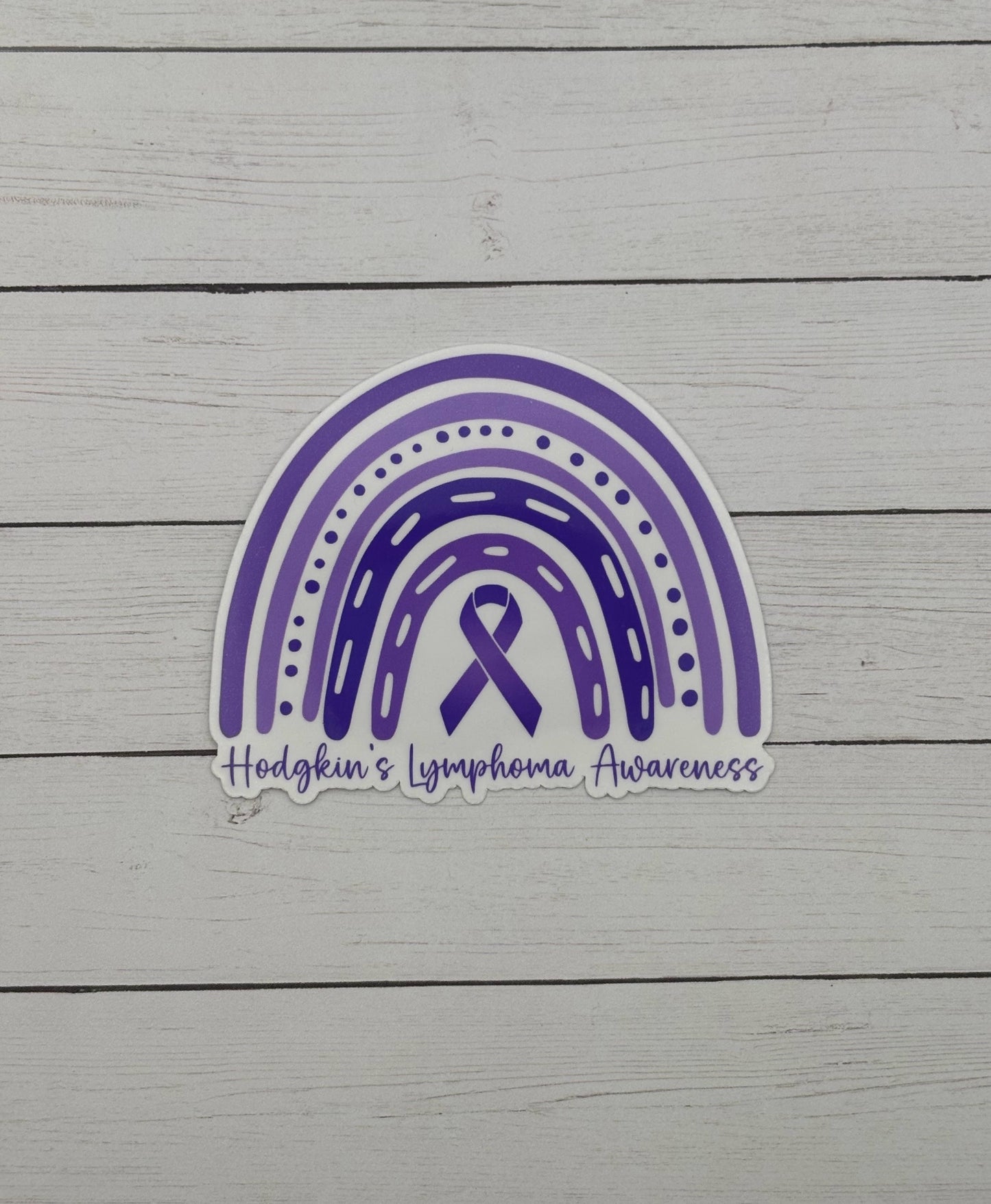 Hodgkin's Lymphoma Awareness Rainbow Sticker or Magnet
