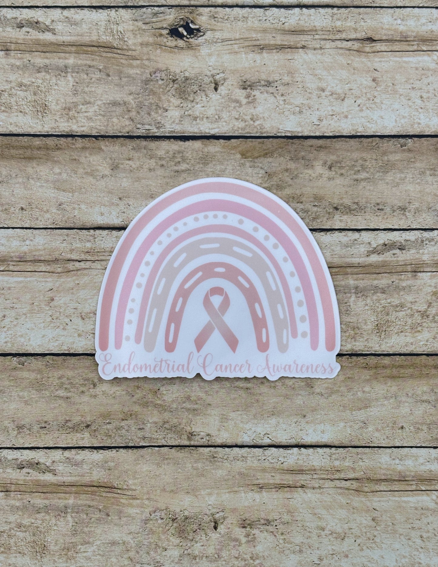 Endometrial Cancer Awareness Rainbow Sticker