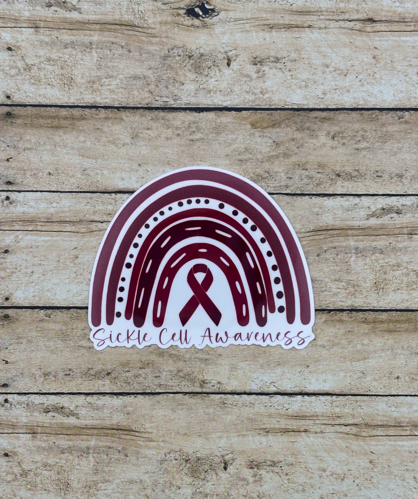 Sickle Cell Awareness Rainbow Sticker