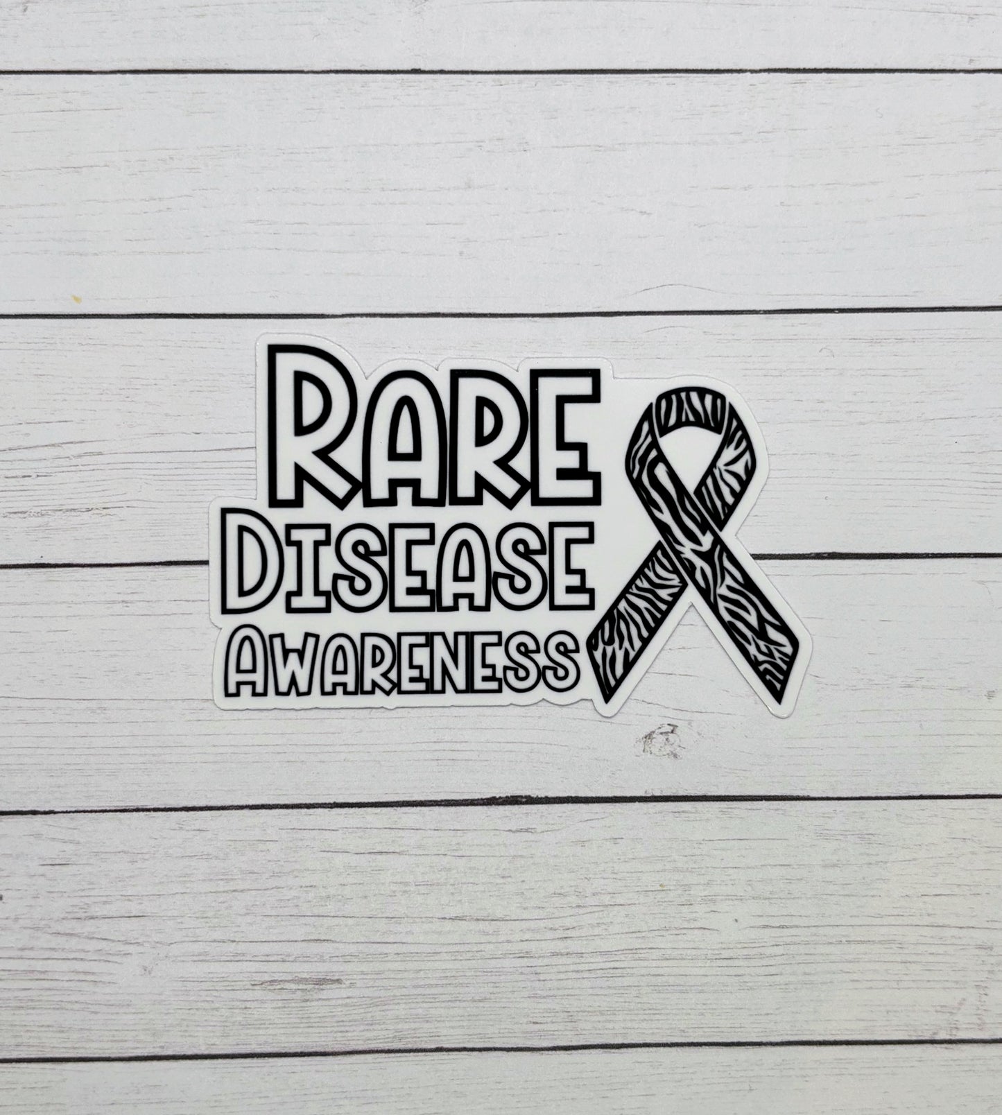 Rare Disease Awareness with Ribbon Sticker or Magnet