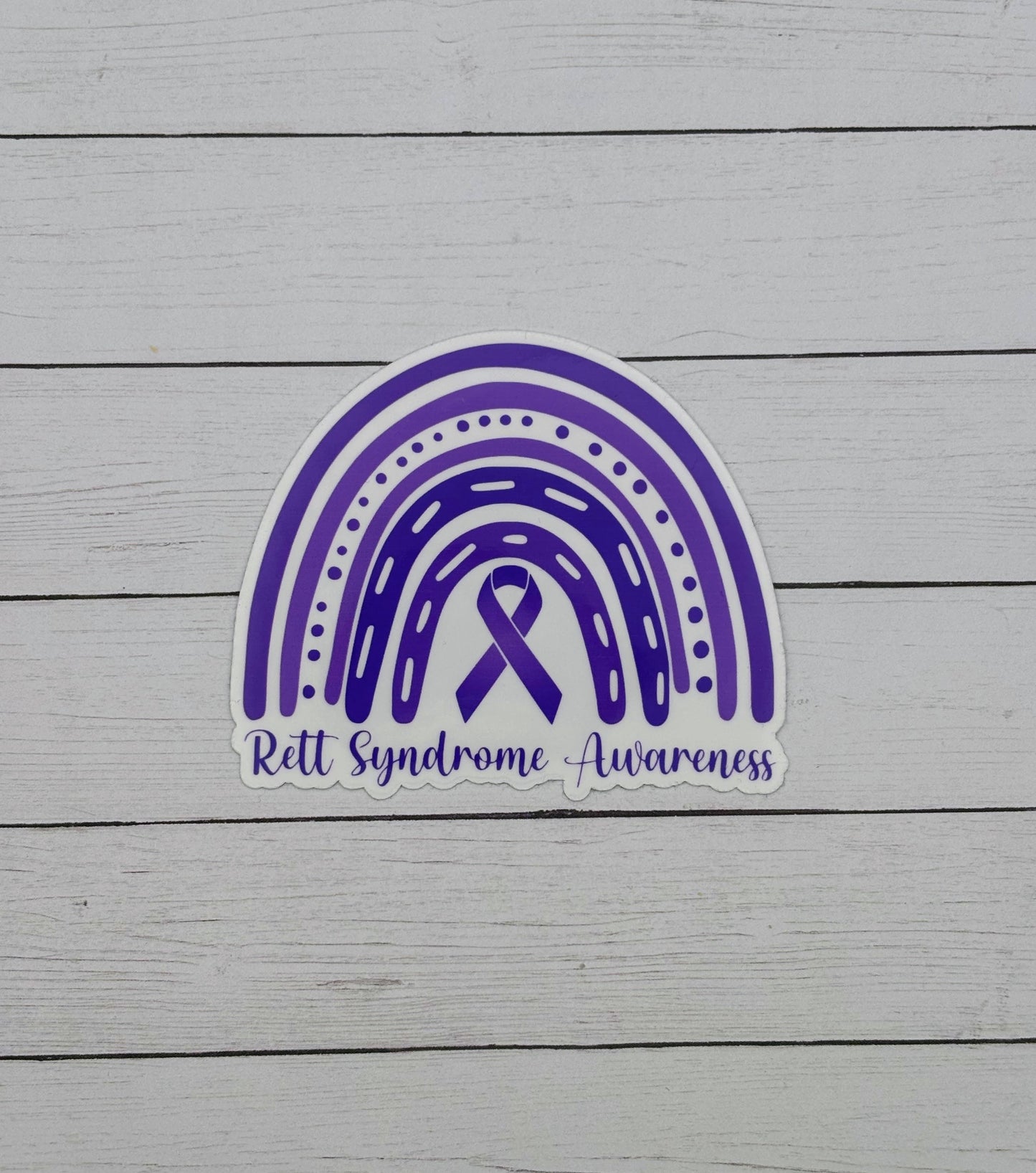 Rett Syndrome Awareness Rainbow Sticker