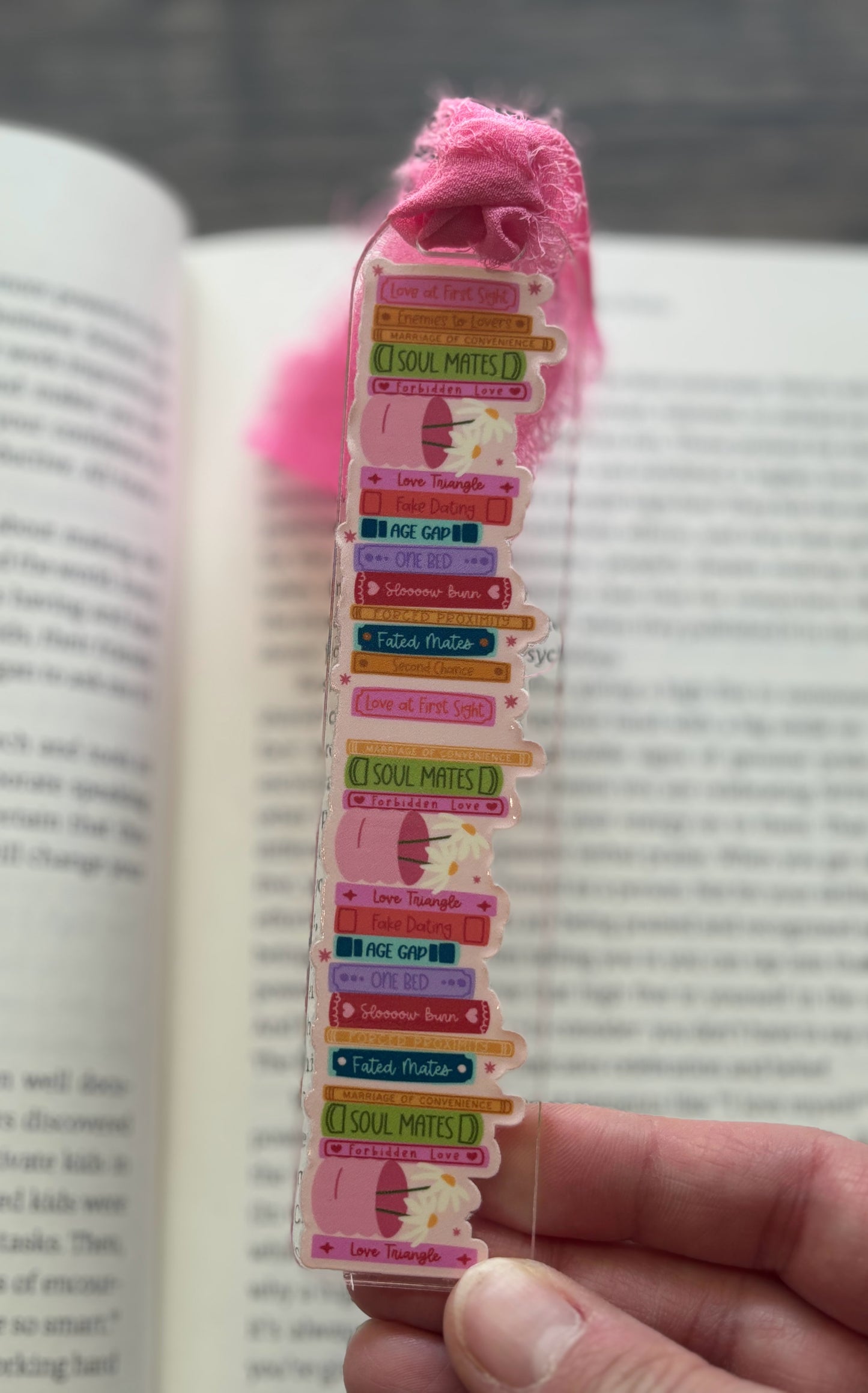 Romance Genres Book Stack Bookmark