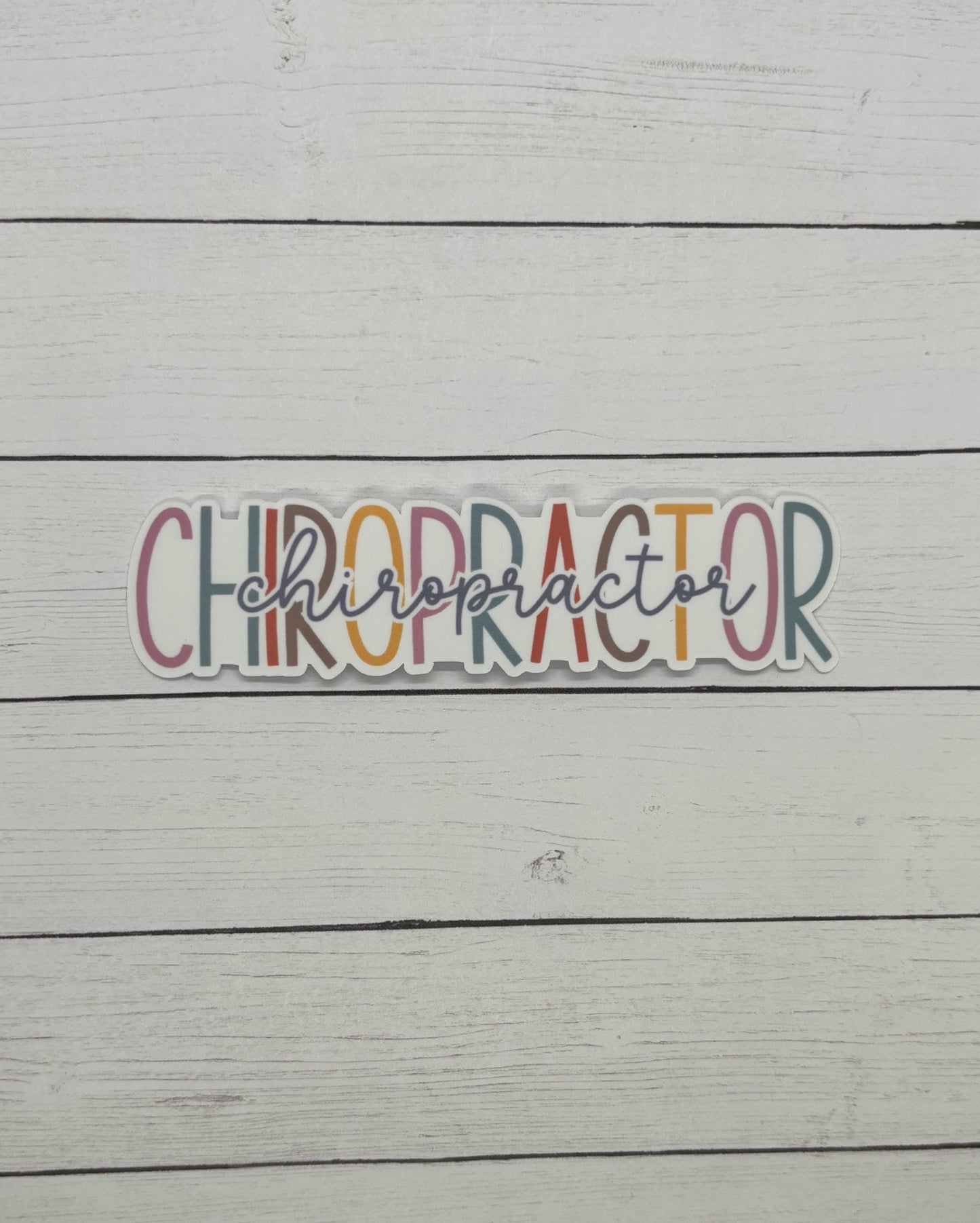 Chiropractor with Script Sticker