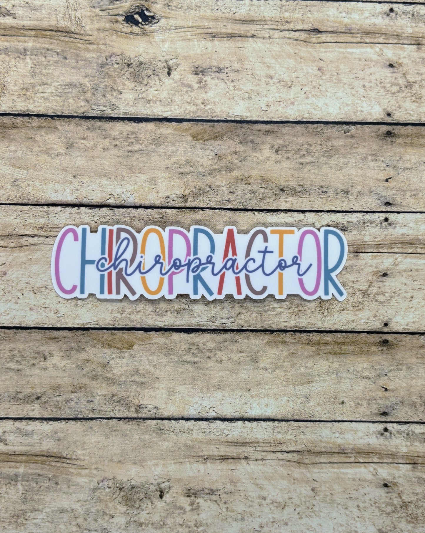 Chiropractor with Script Sticker