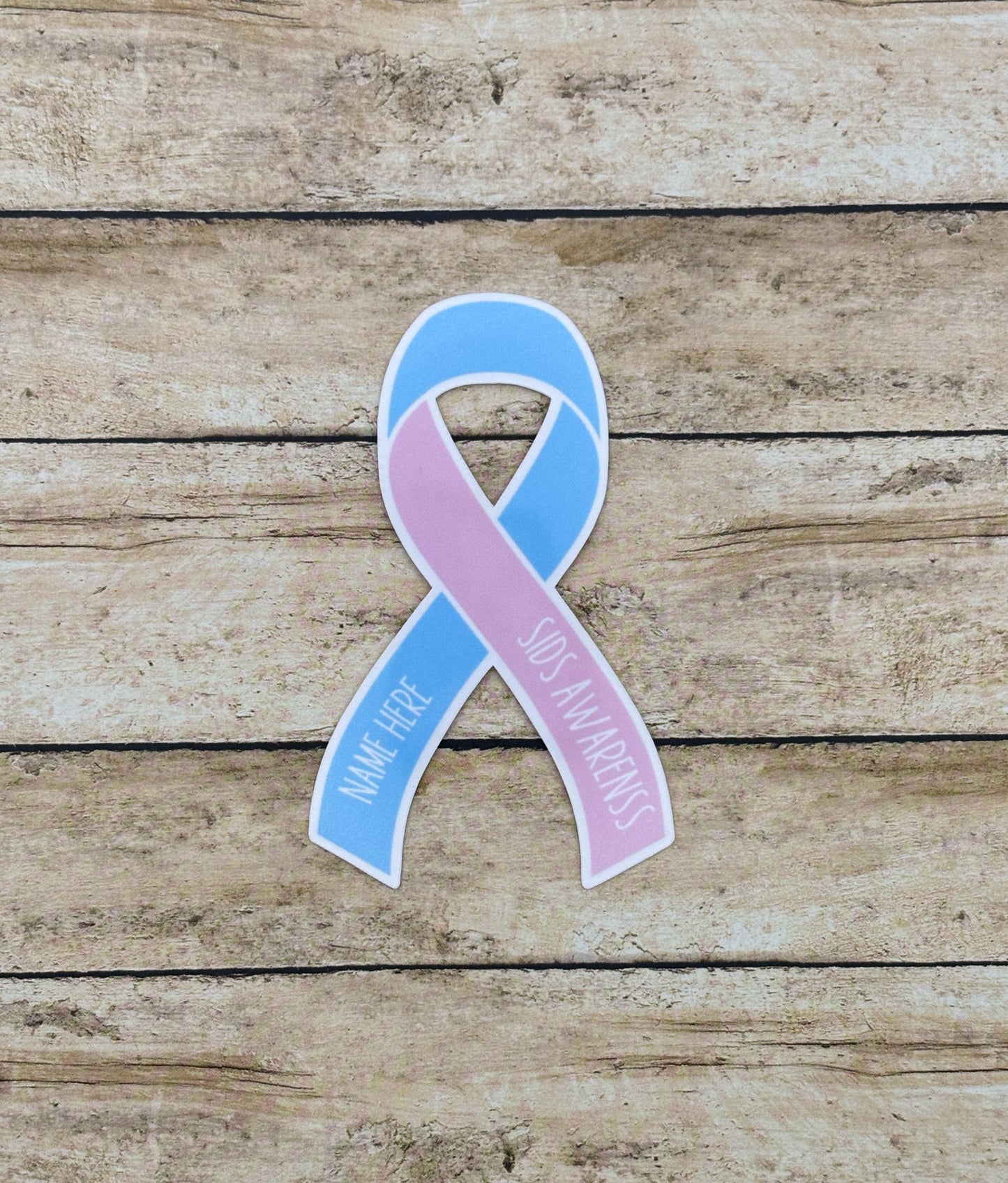 SIDS Awareness Custom Ribbon Sticker