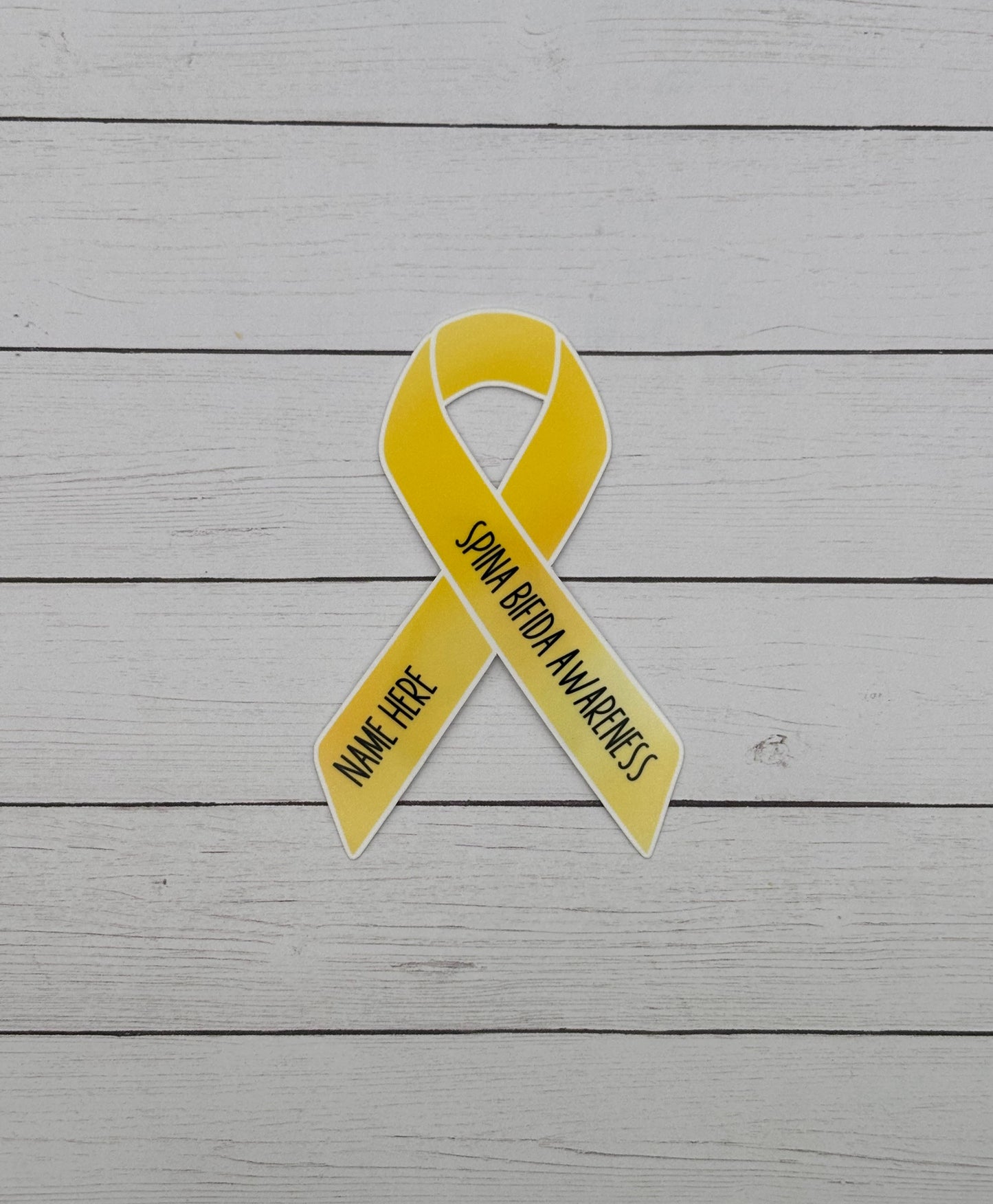 Spina Bifida Awareness Custom Ribbon Sticker