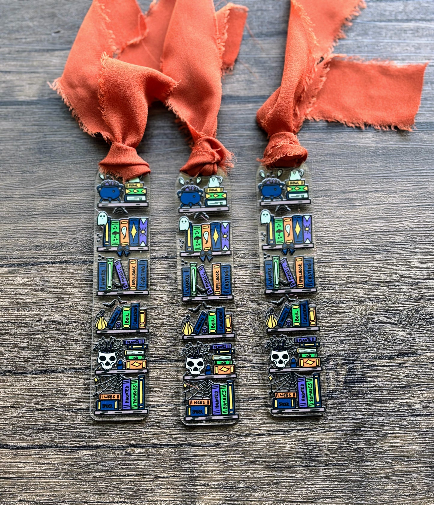 Haunted Halloween Bookshelf Bookmark