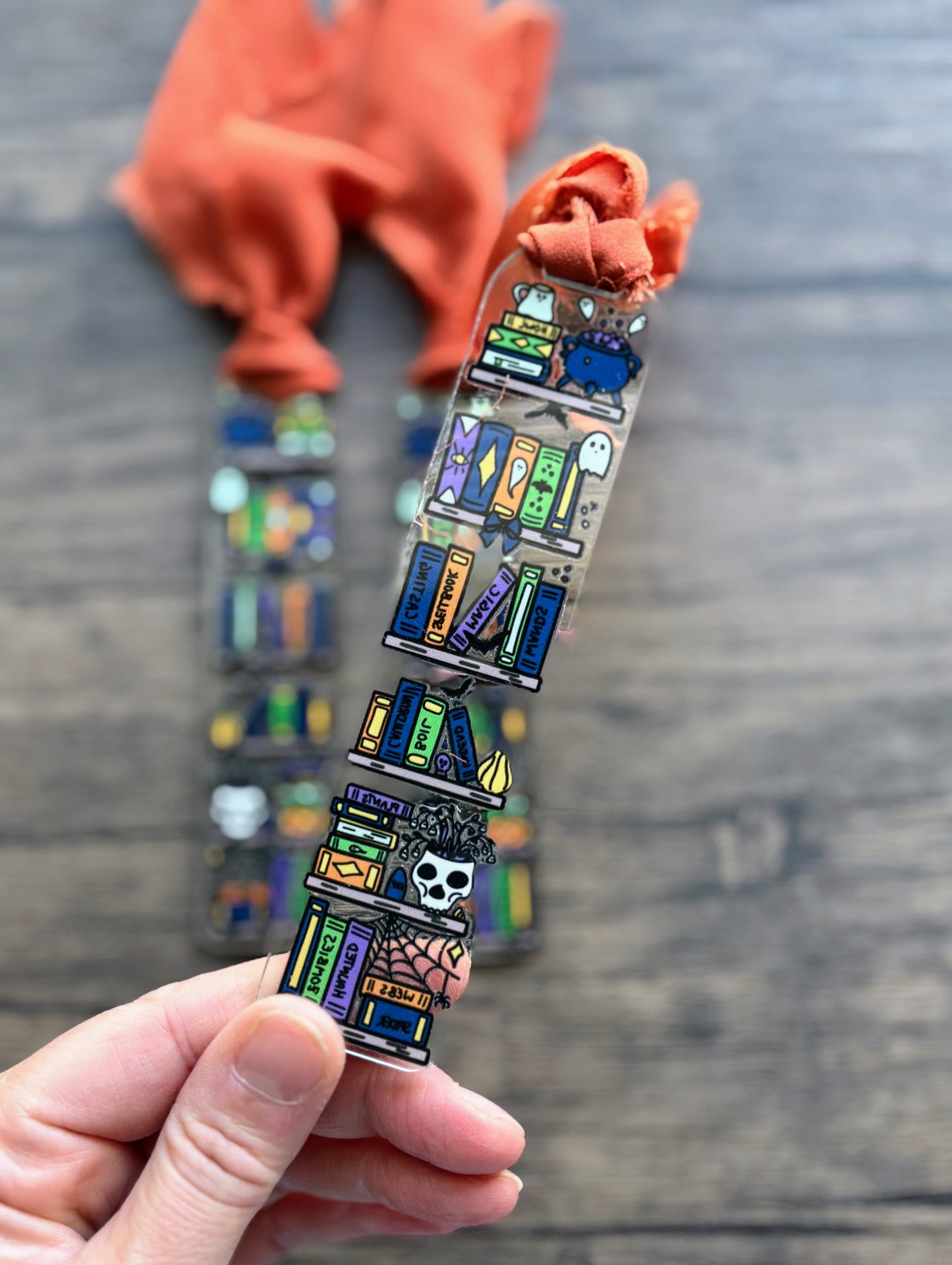 Haunted Halloween Bookshelf Bookmark