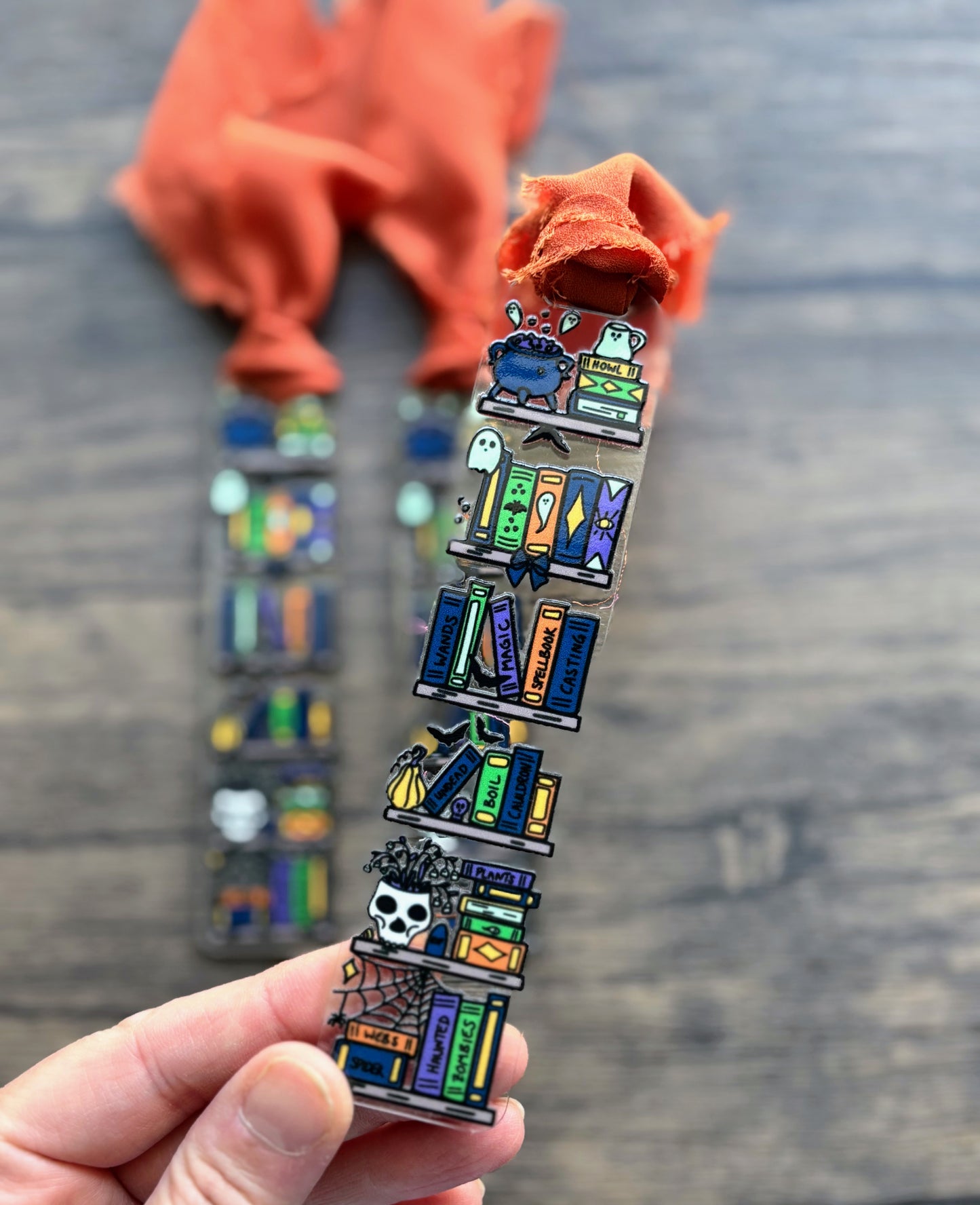 Haunted Halloween Bookshelf Bookmark