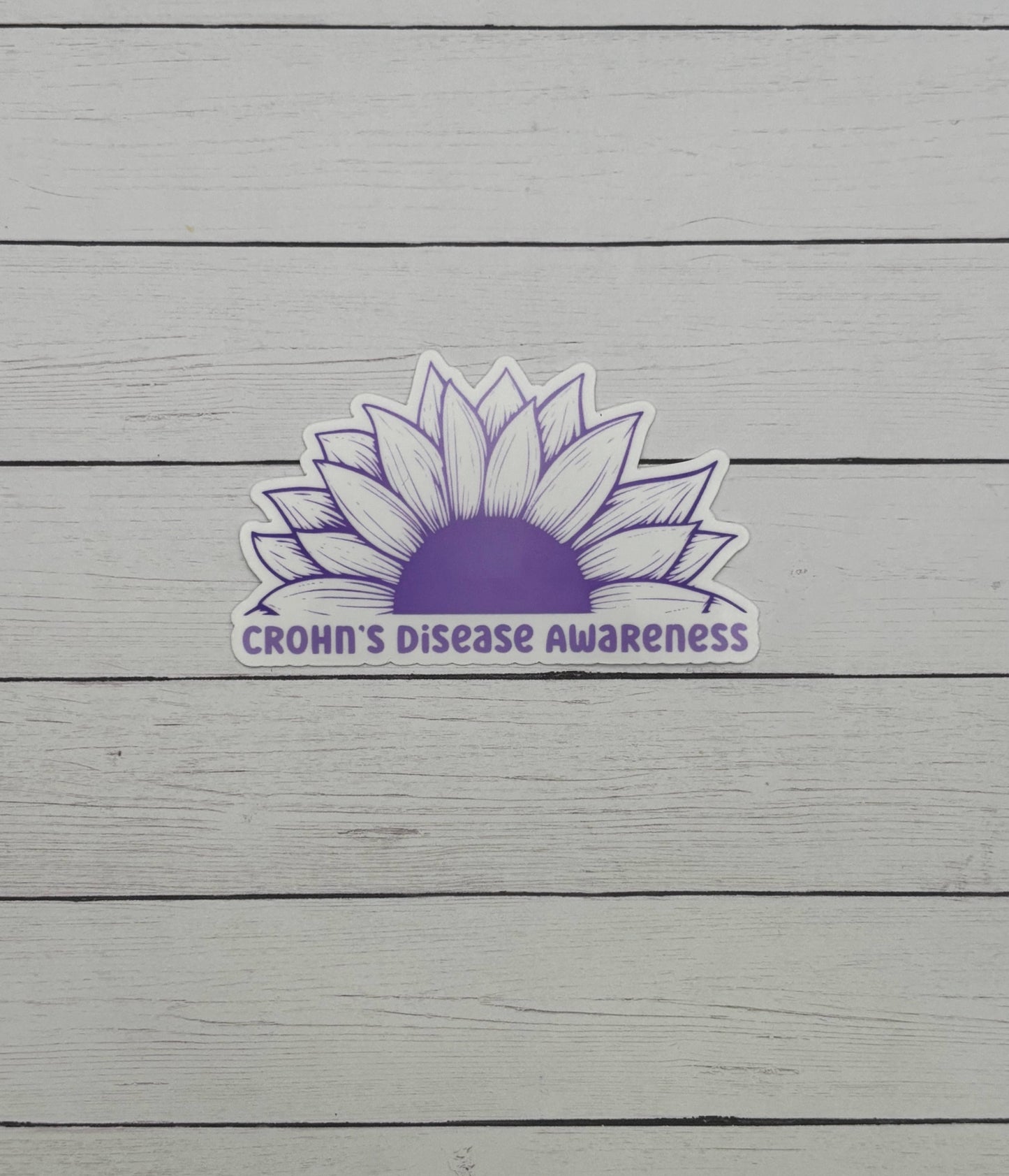 Crohn's Disease Awareness Sunflower Sticker