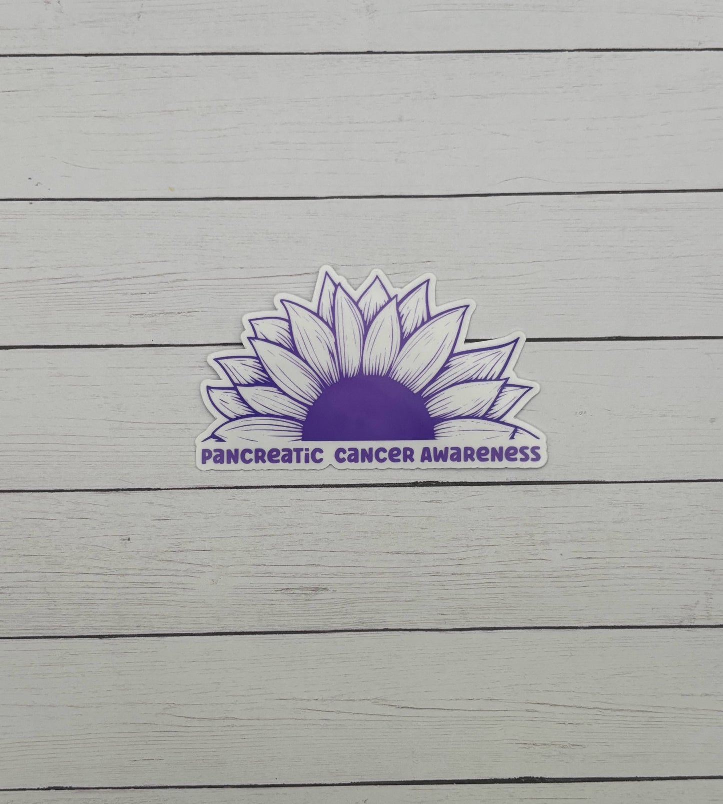 Pancreatic Cancer Awareness Sunflower Sticker