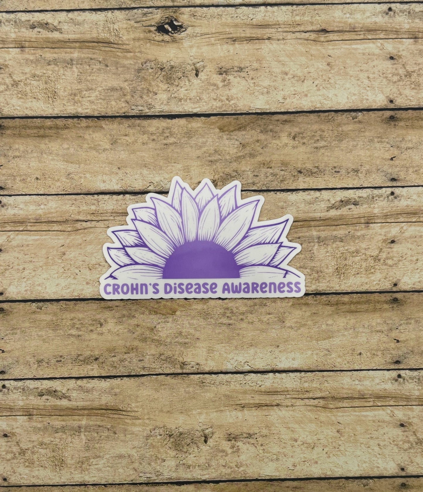 Crohn's Disease Awareness Sunflower Sticker