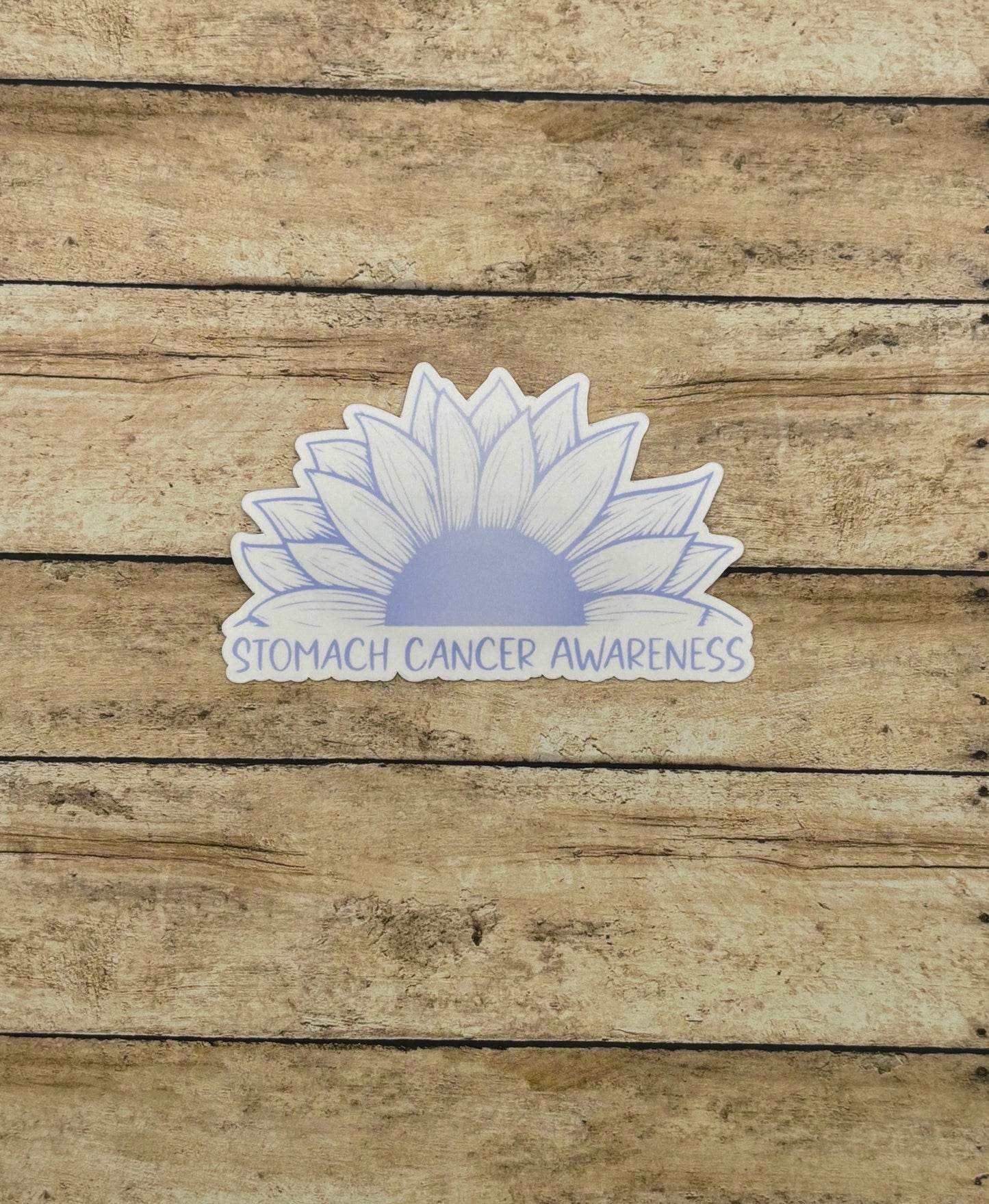 Stomach Cancer Awareness Sunflower Sticker
