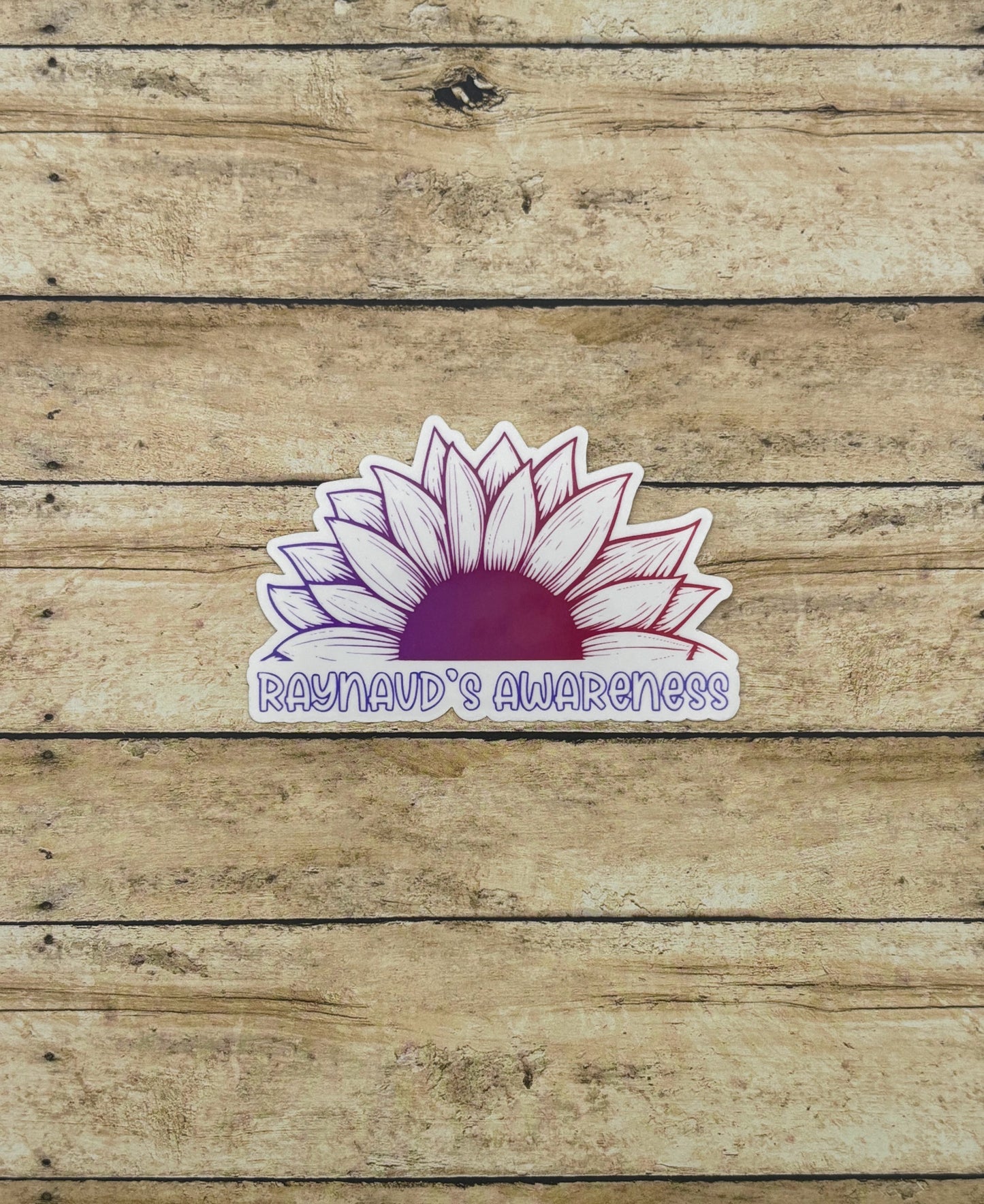 Raynaud's Awareness Sunflower Sticker