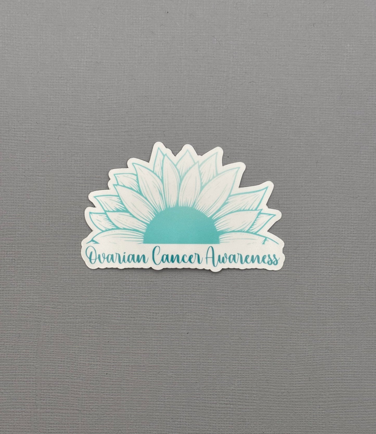 Ovarian Cancer Awareness Sunflower Sticker