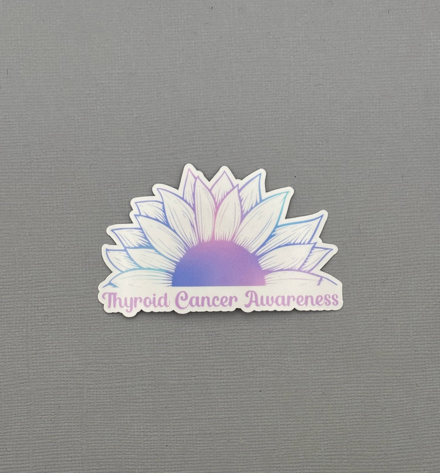 Thyroid Cancer Awareness Sunflower Sticker