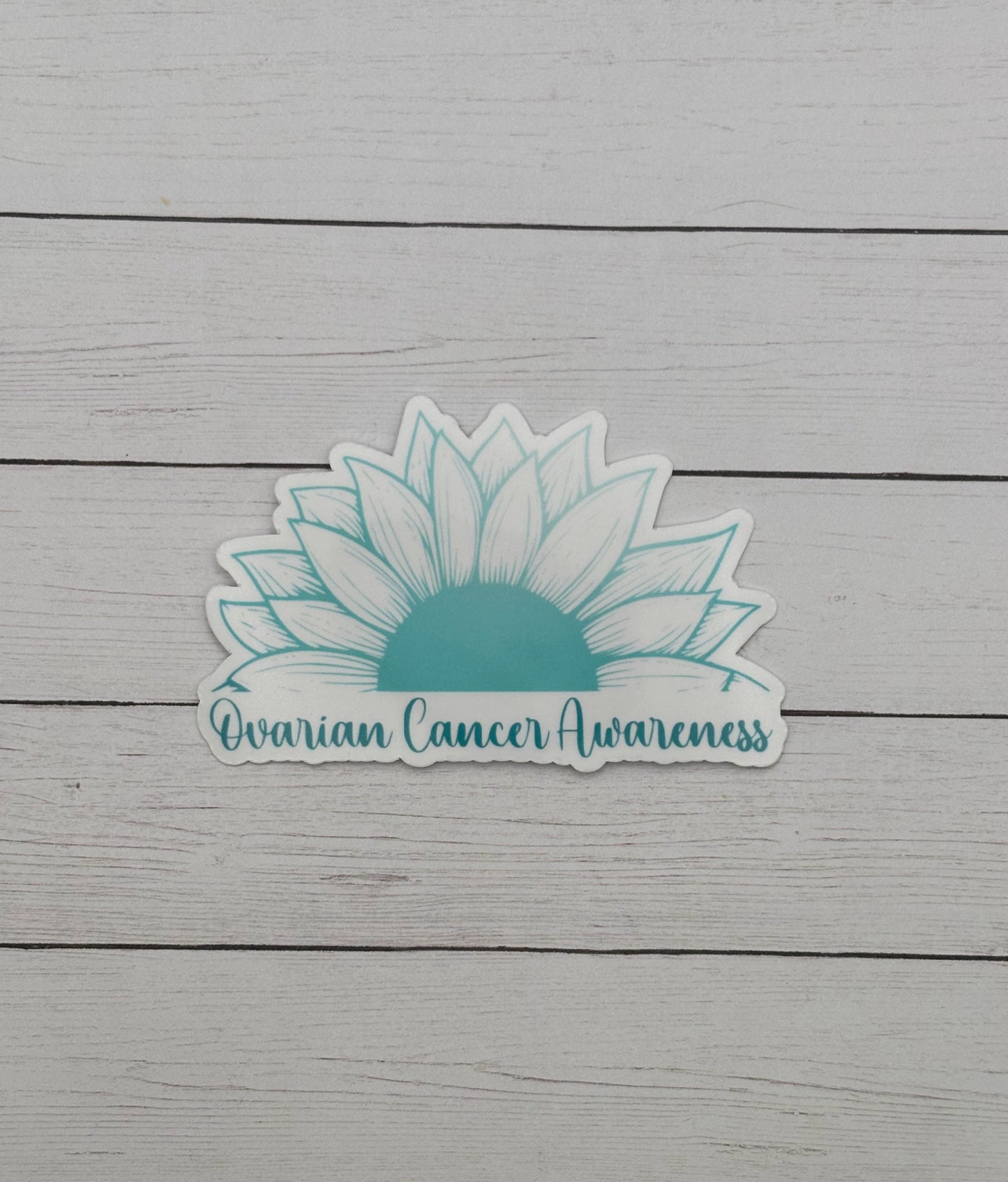 Ovarian Cancer Awareness Sunflower Sticker