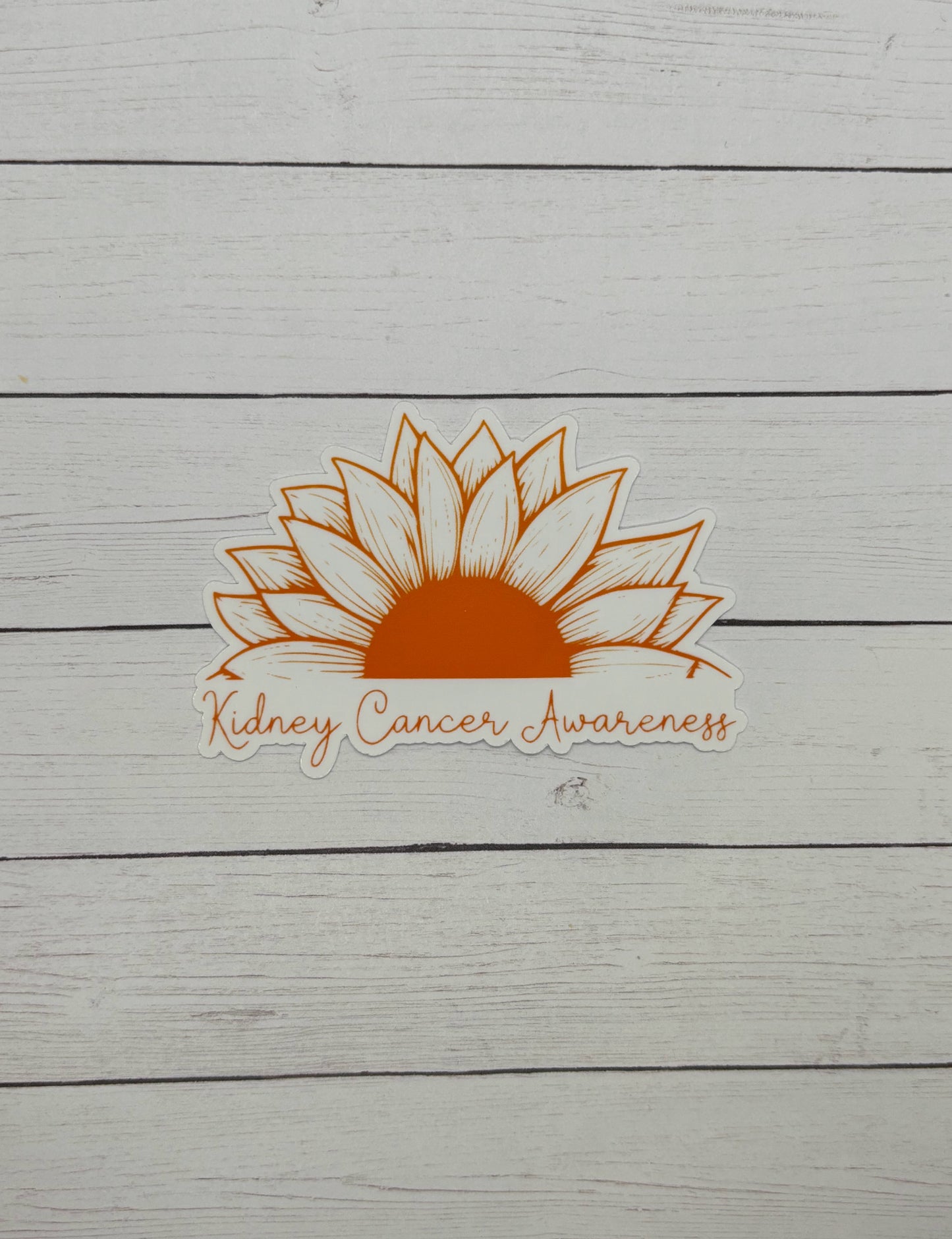 Kidney Cancer Awareness Sunflower Sticker