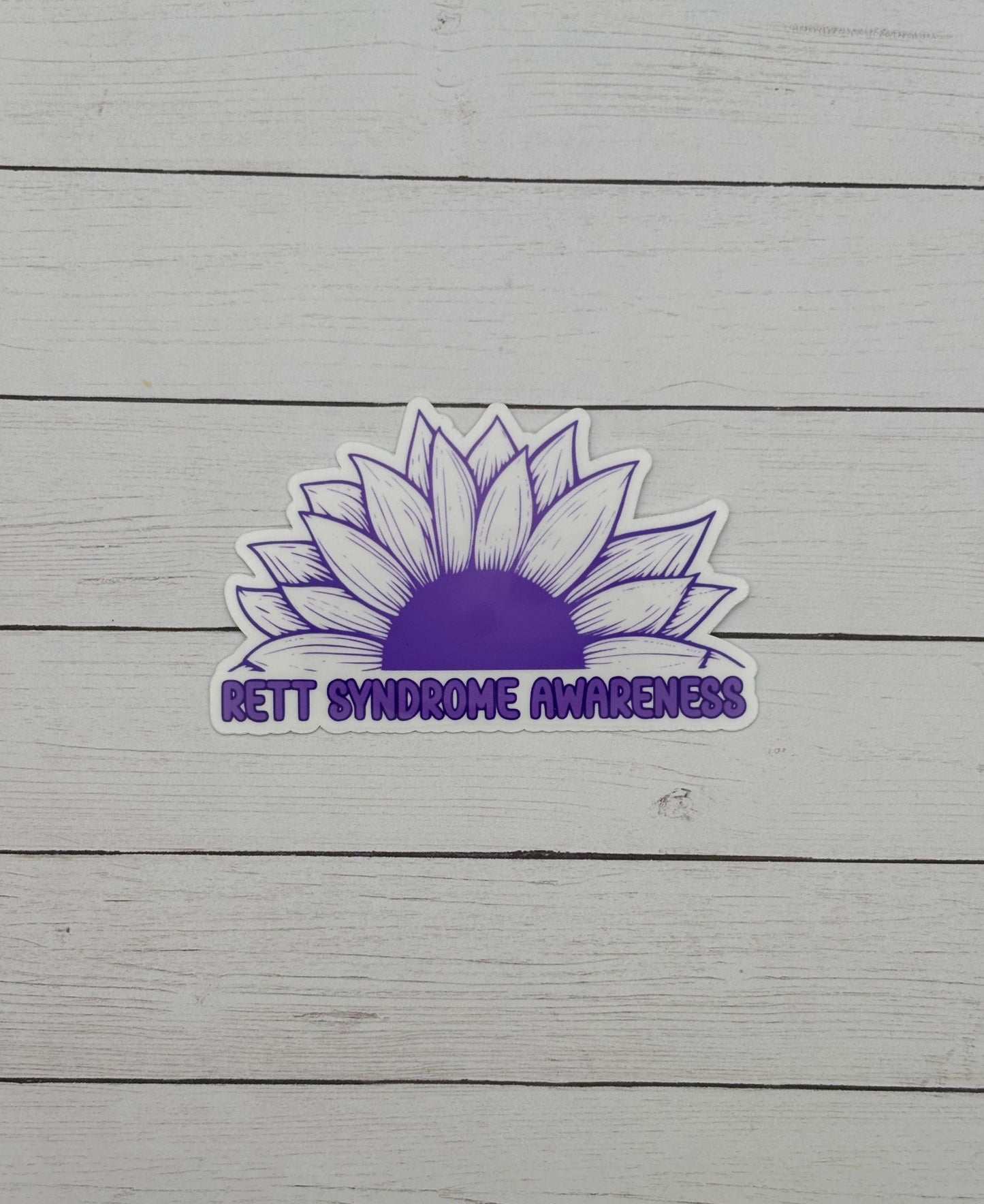 Rett Syndrome Awareness Sunflower Sticker
