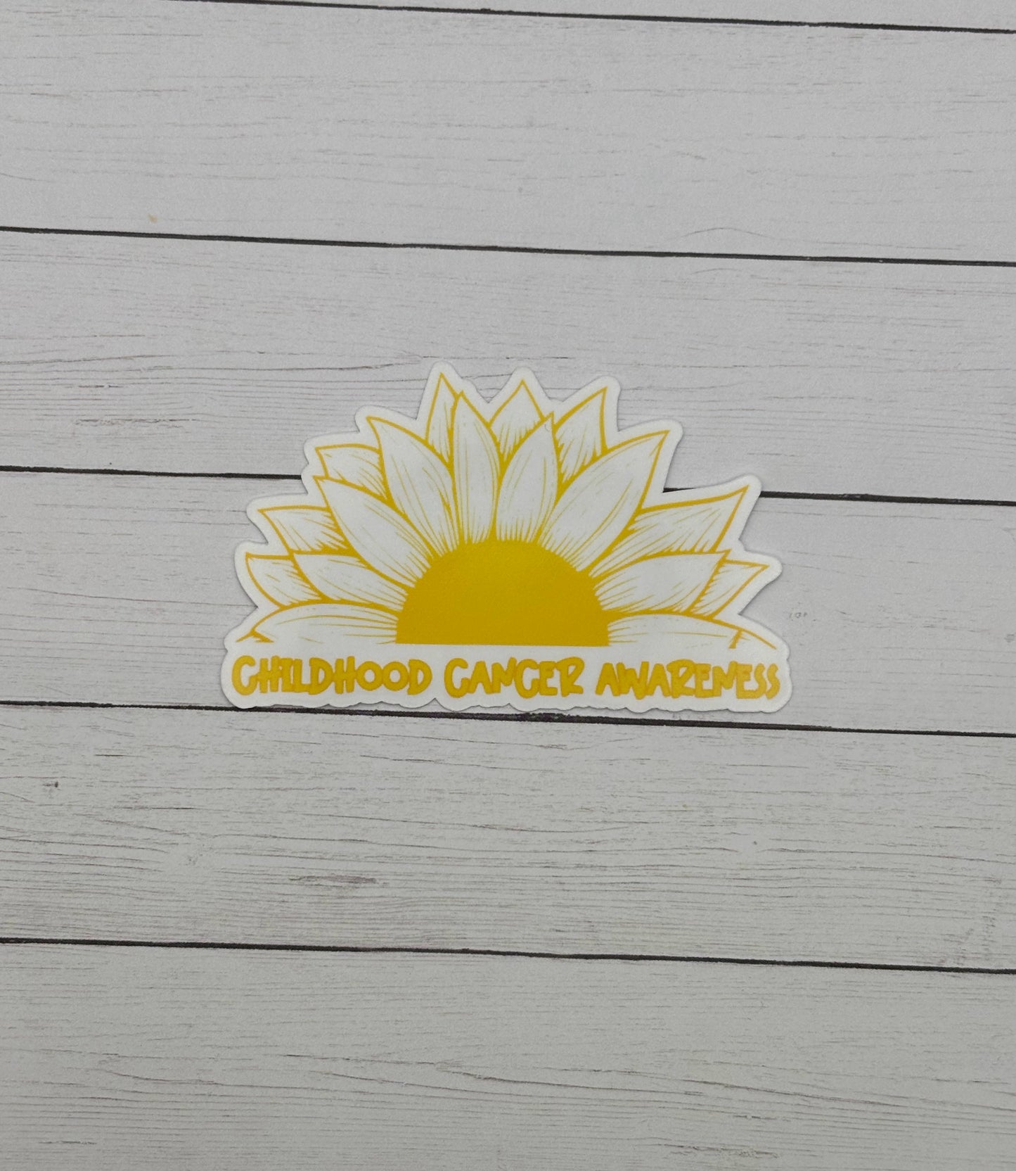 Childhood Cancer Awareness Sunflower Sticker