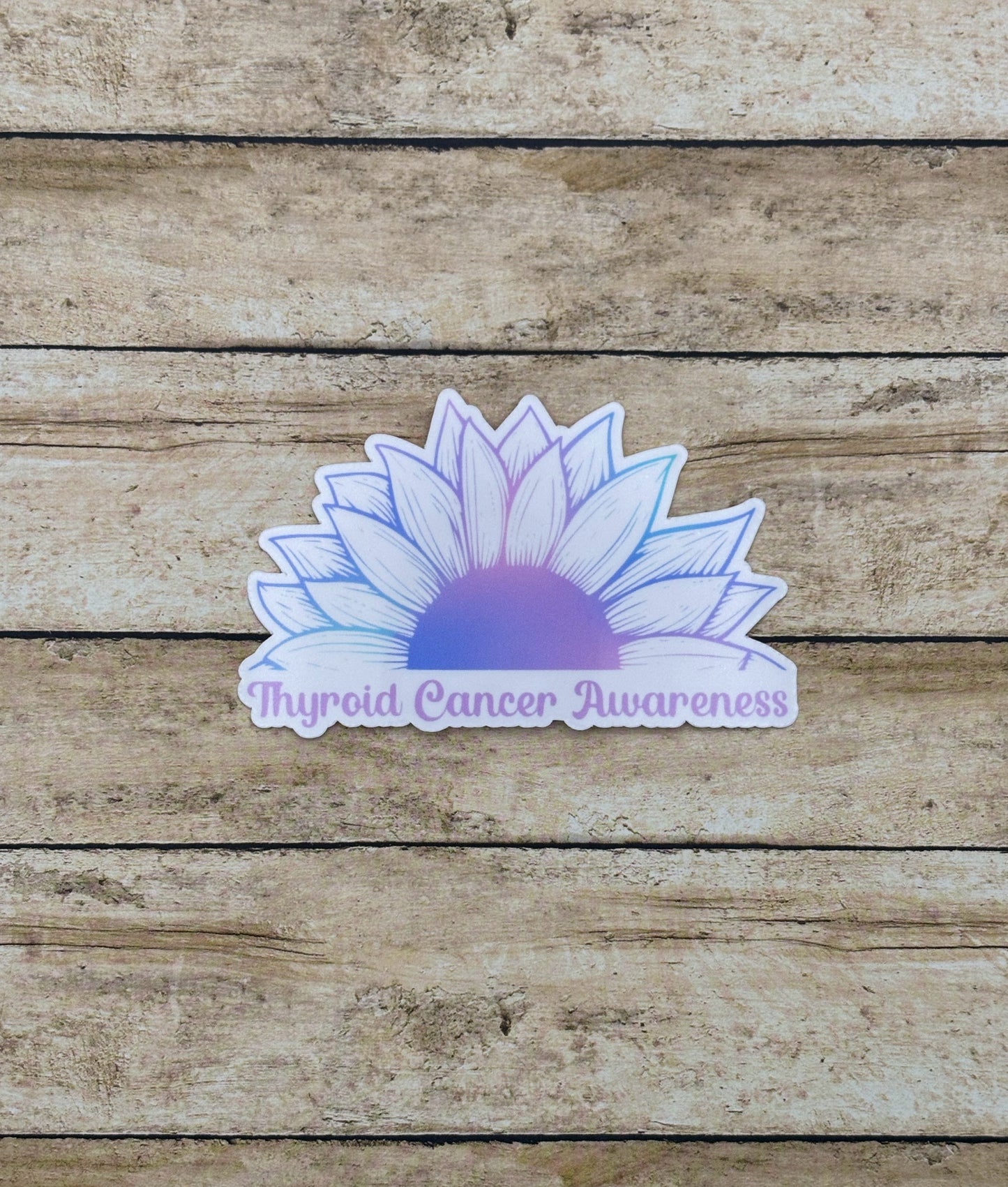 Thyroid Cancer Awareness Sunflower Sticker