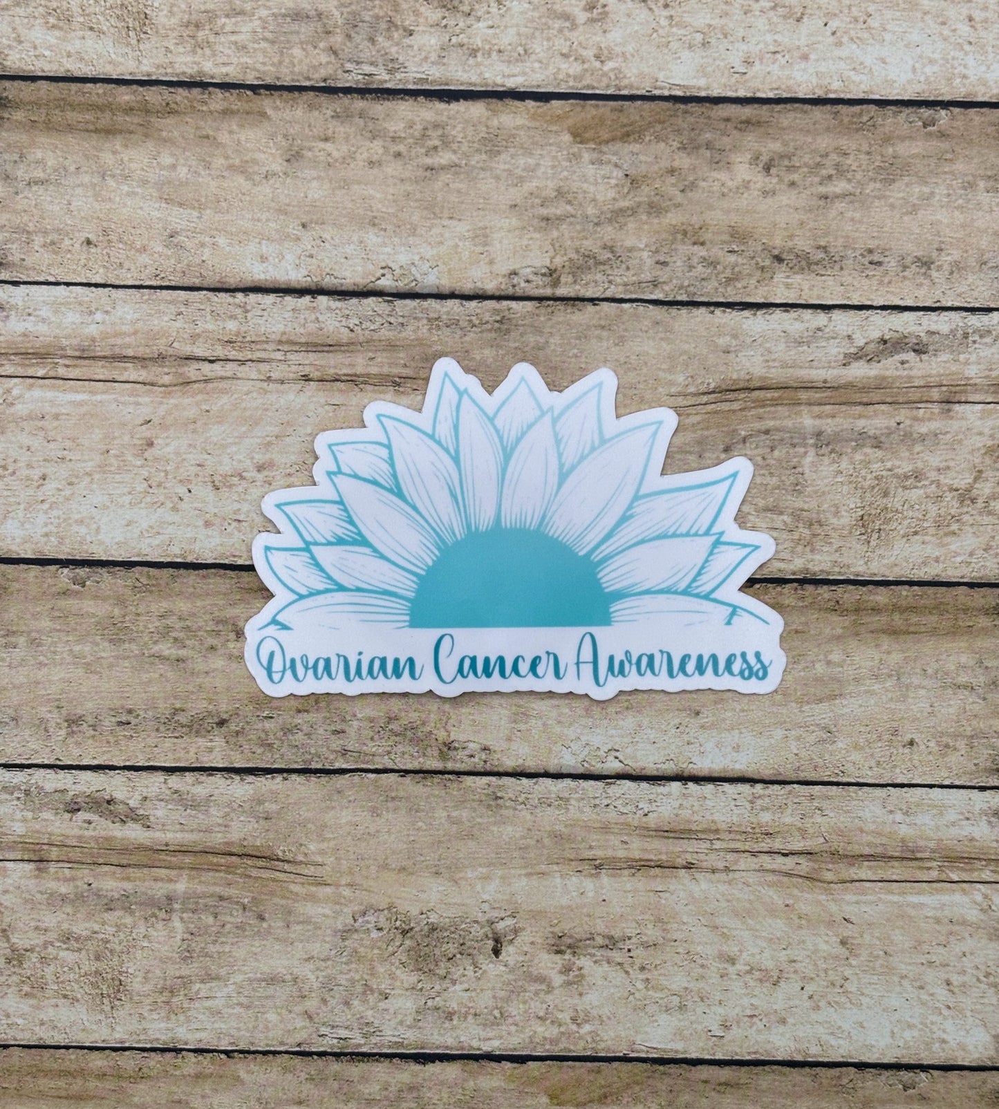 Ovarian Cancer Awareness Sunflower Sticker