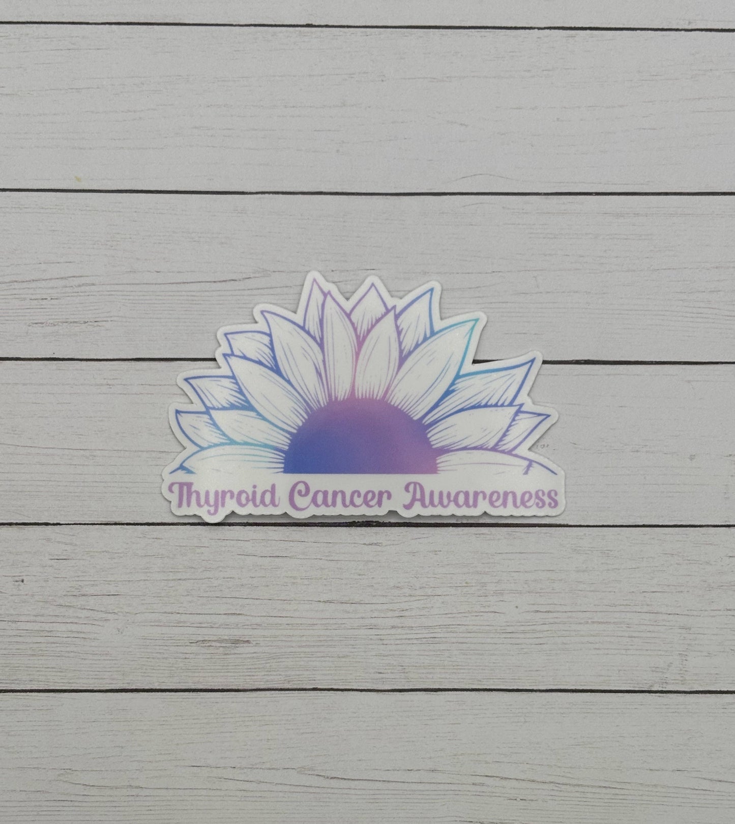 Thyroid Cancer Awareness Sunflower Sticker