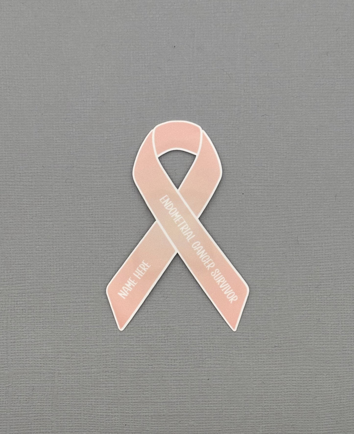 Endometrial Cancer Survivor Custom Ribbon Sticker