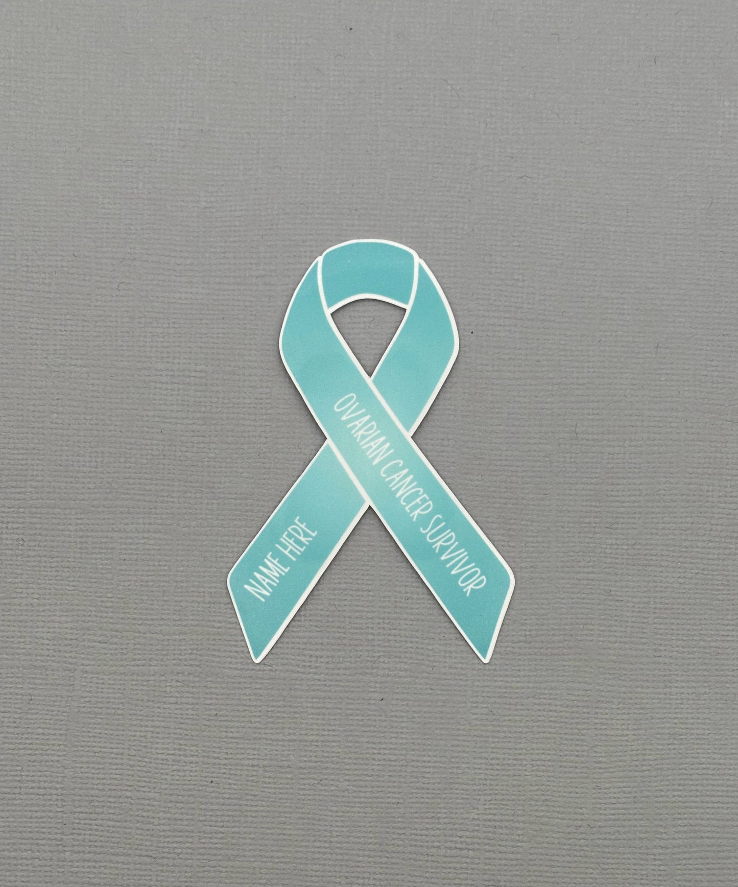 Ovarian Cancer Survivor Custom Ribbon Sticker