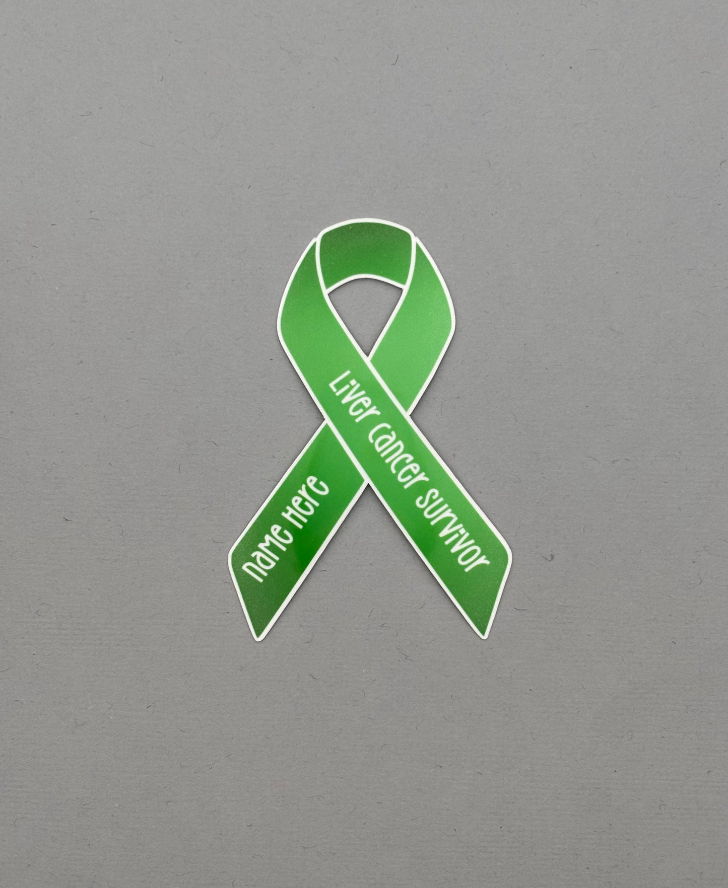Liver Cancer Survivor Custom Ribbon Sticker