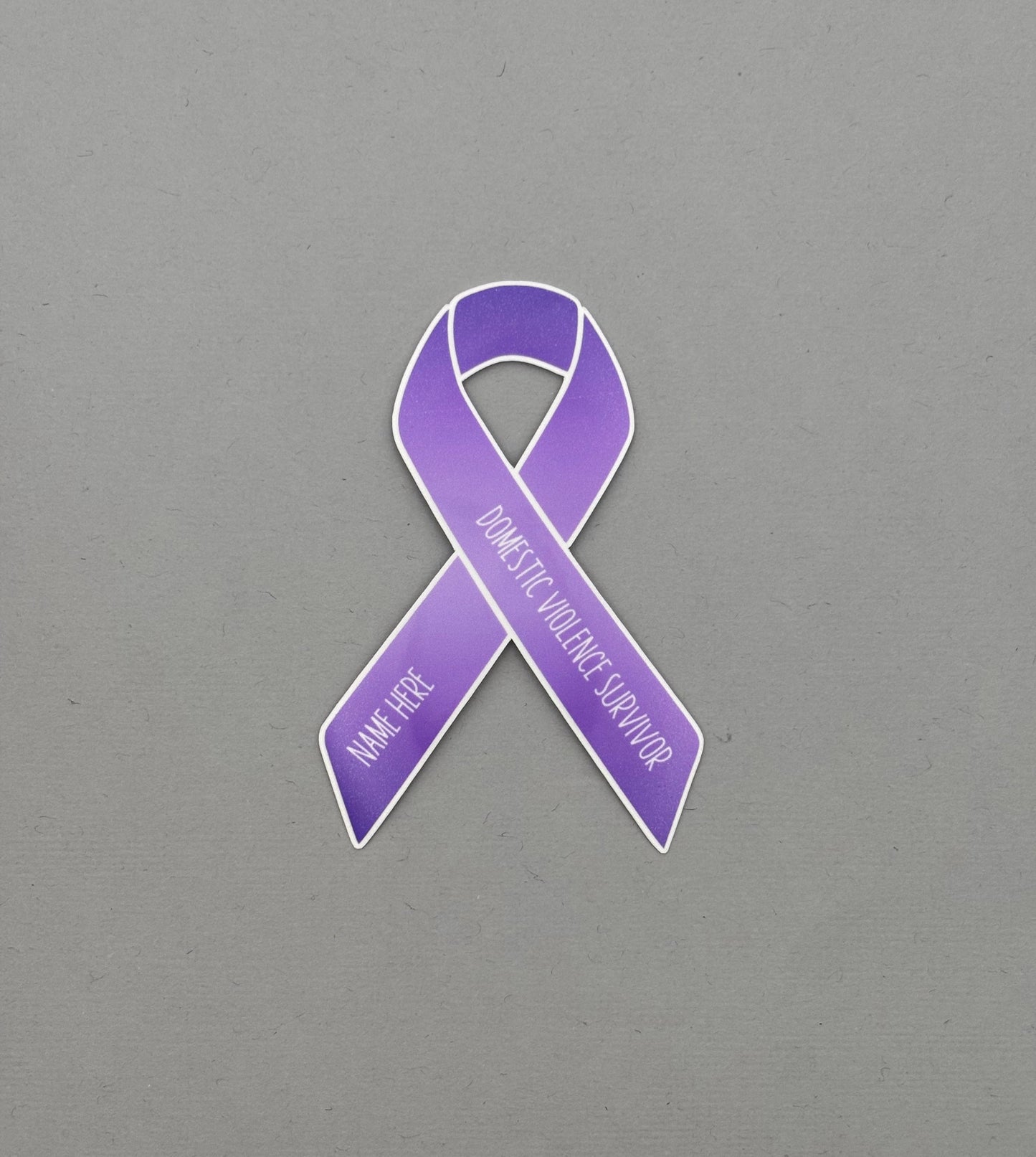 Domestic Violence Survivor Custom Ribbon Sticker