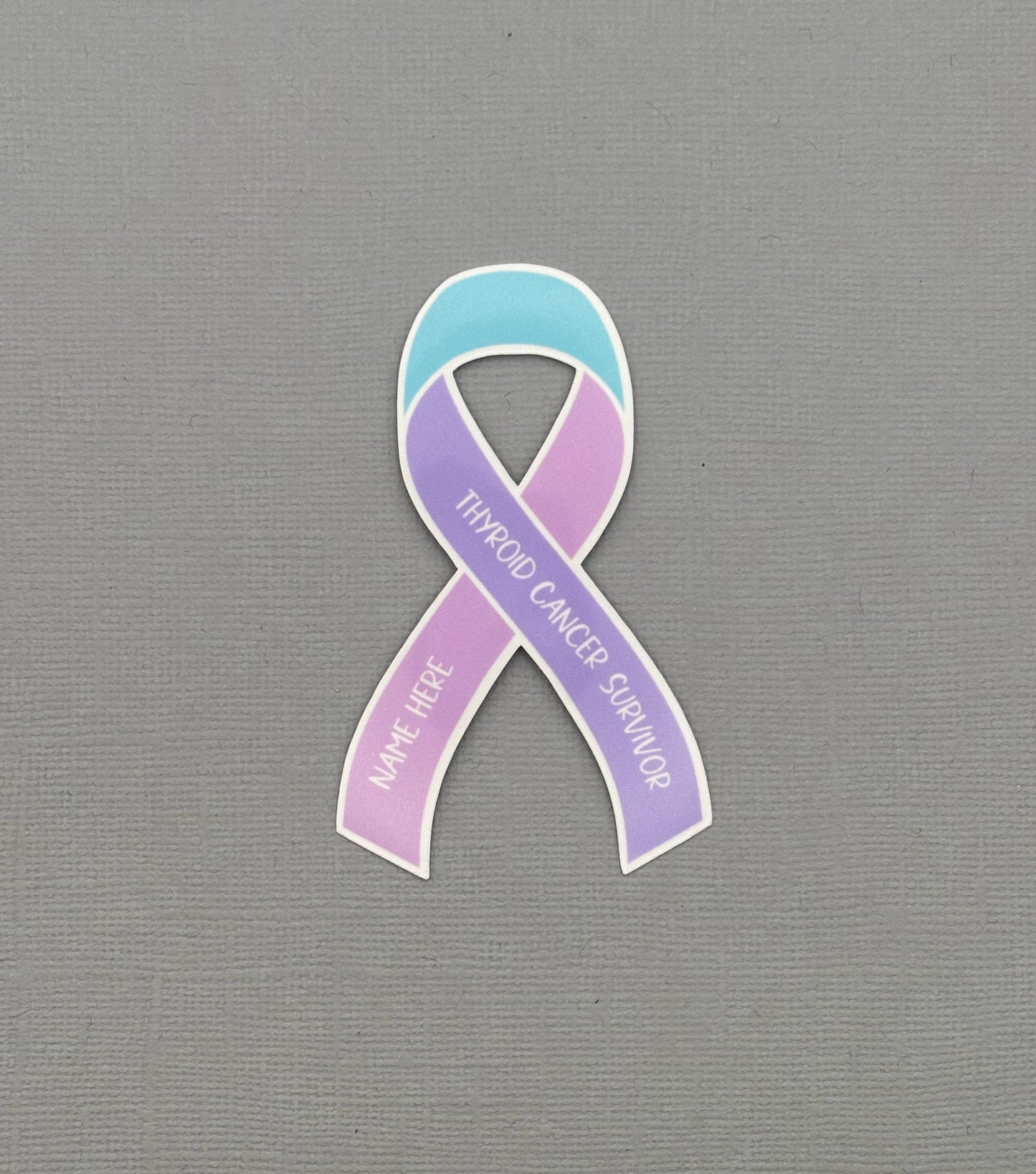 Thyroid Cancer Survivor Custom Ribbon Sticker