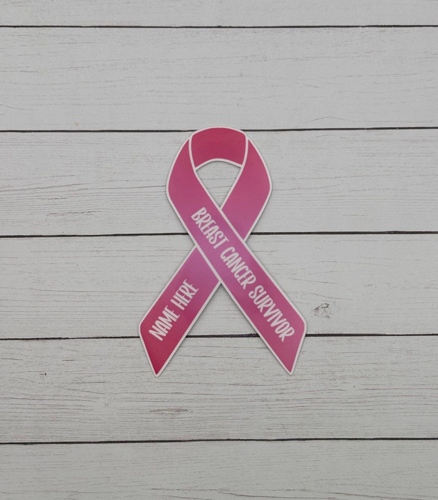 Breast Cancer Survivor Custom Ribbon Sticker