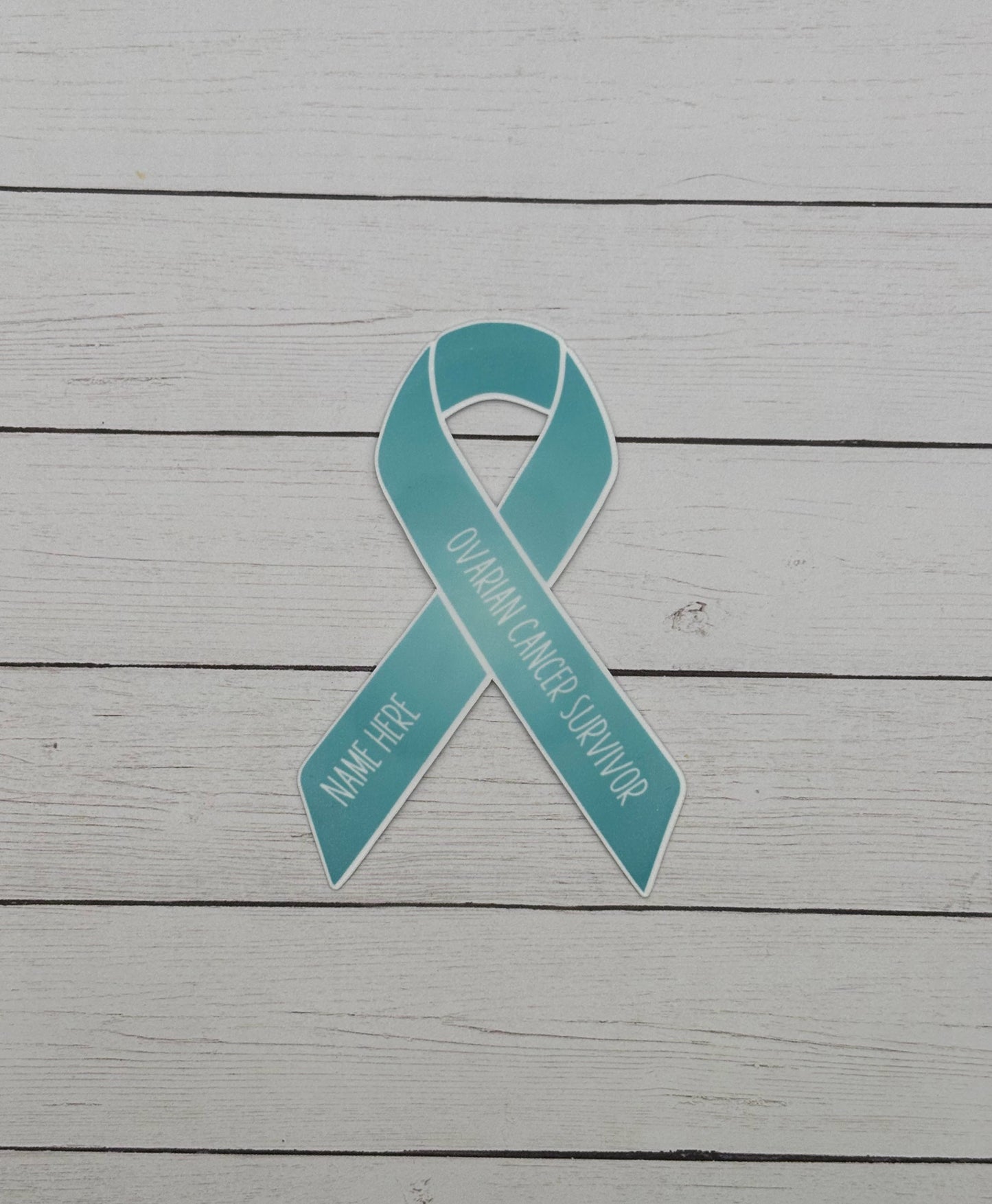 Ovarian Cancer Survivor Custom Ribbon Sticker