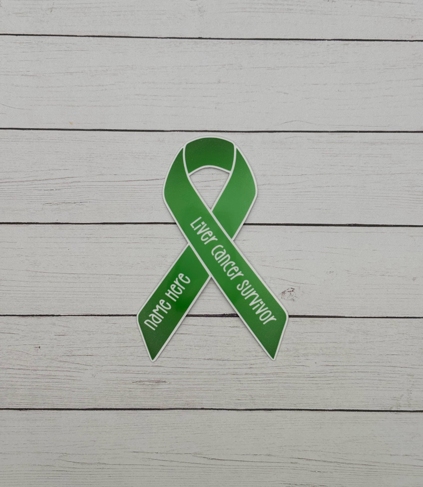 Liver Cancer Survivor Custom Ribbon Sticker