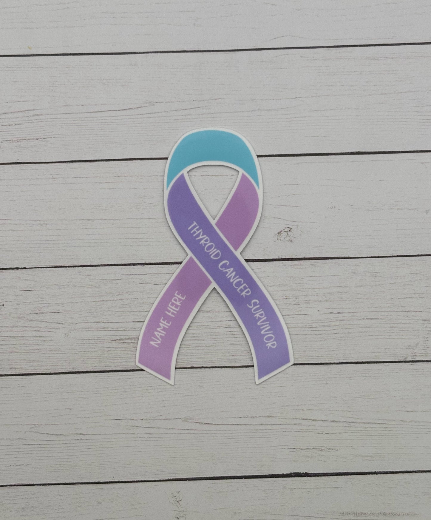 Thyroid Cancer Survivor Custom Ribbon Sticker