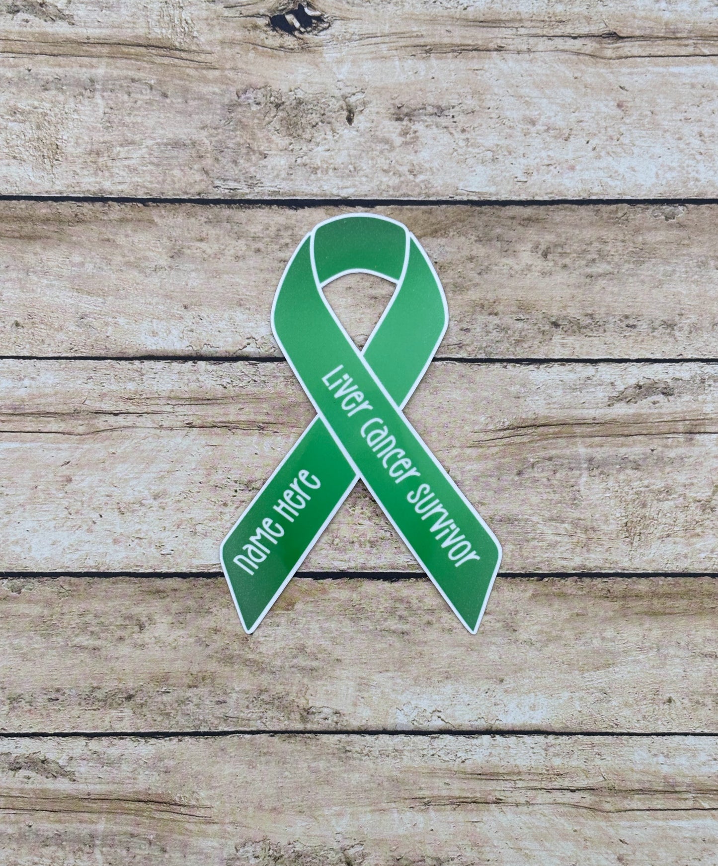 Liver Cancer Survivor Custom Ribbon Sticker