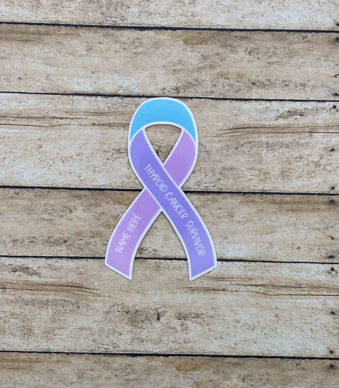 Thyroid Cancer Survivor Custom Ribbon Sticker