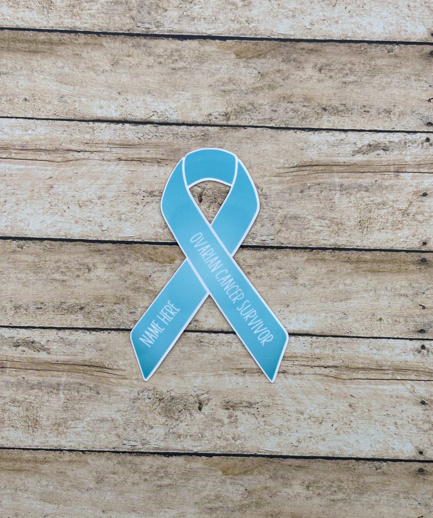 Ovarian Cancer Survivor Custom Ribbon Sticker