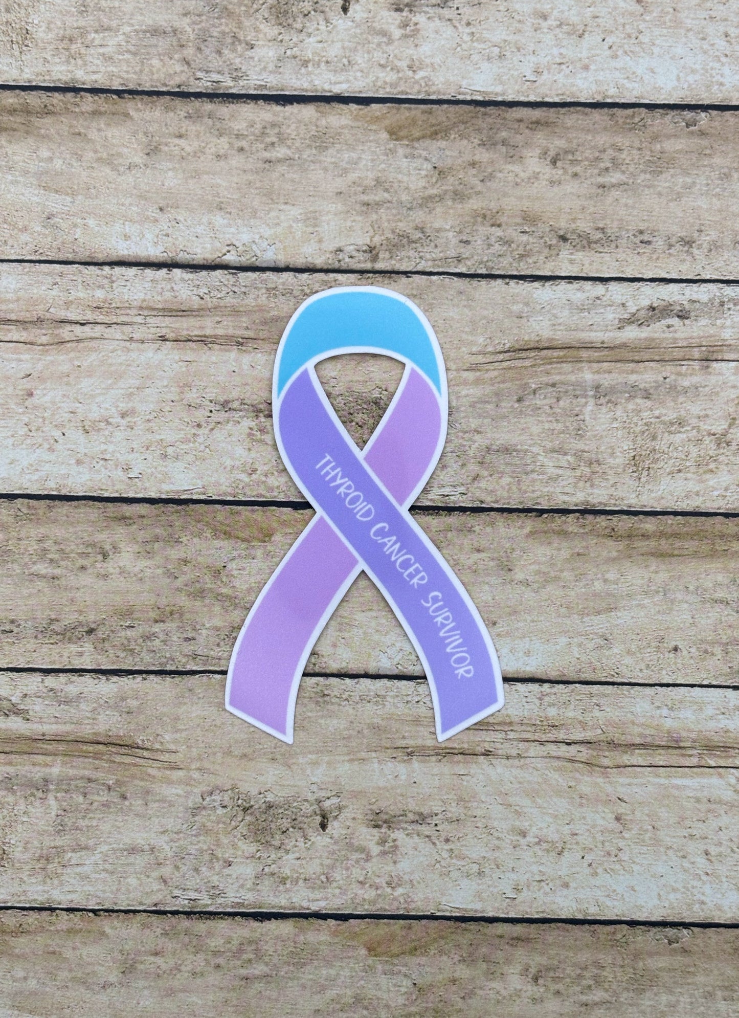 Thyroid Cancer Survivor Ribbon Sticker