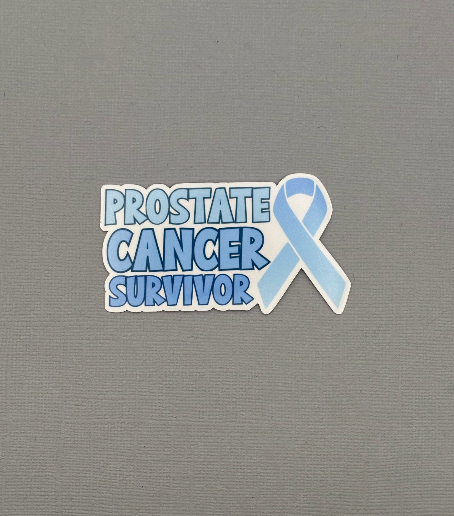 Prostate Cancer Survivor with Ribbon Sticker
