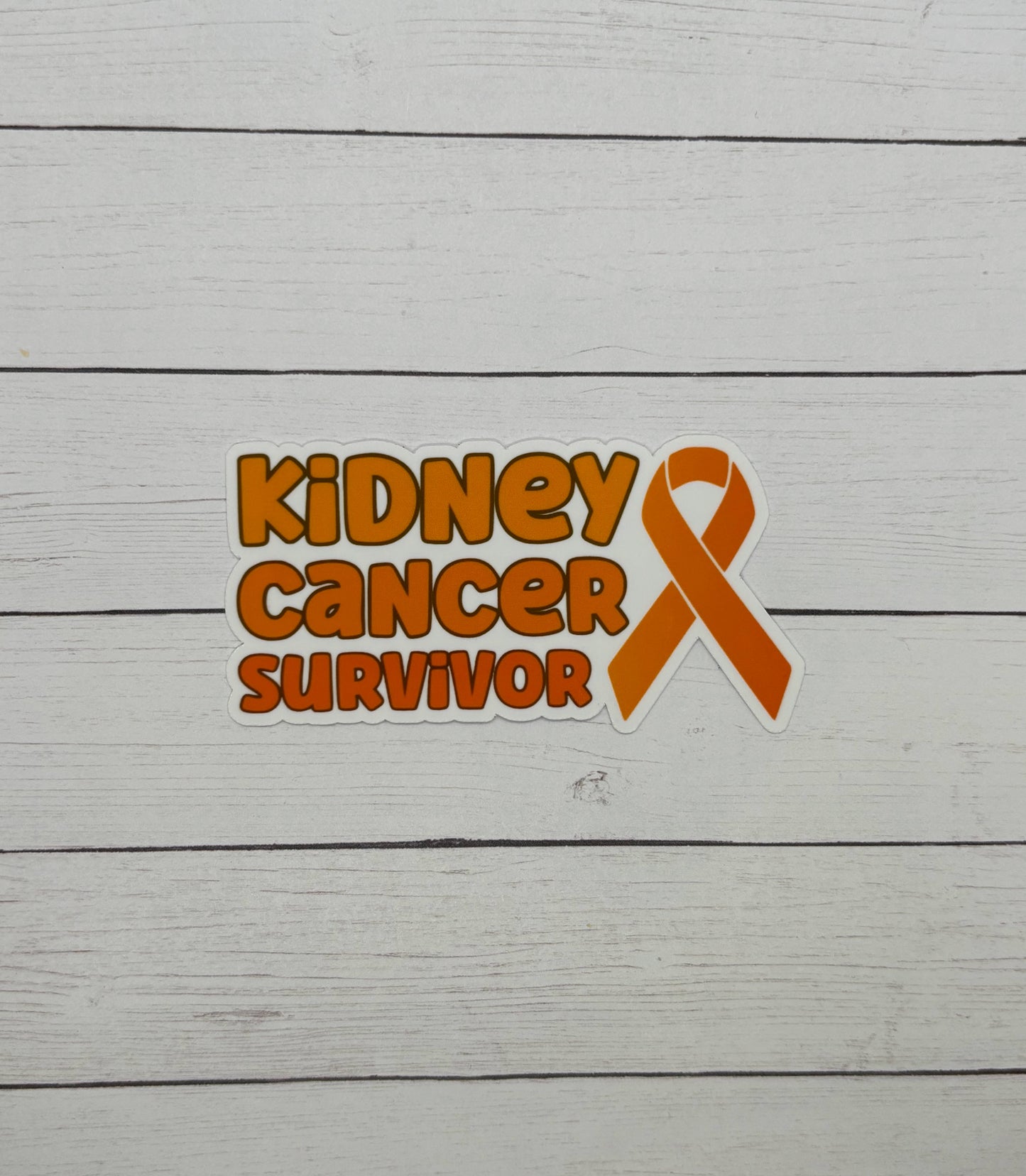 Kidney Cancer Survivor with Ribbon Sticker