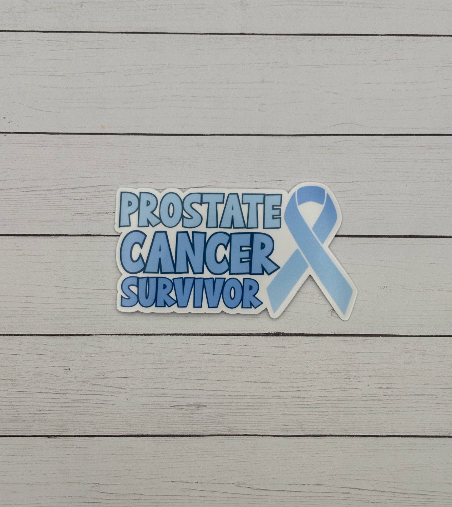 Prostate Cancer Survivor with Ribbon Sticker