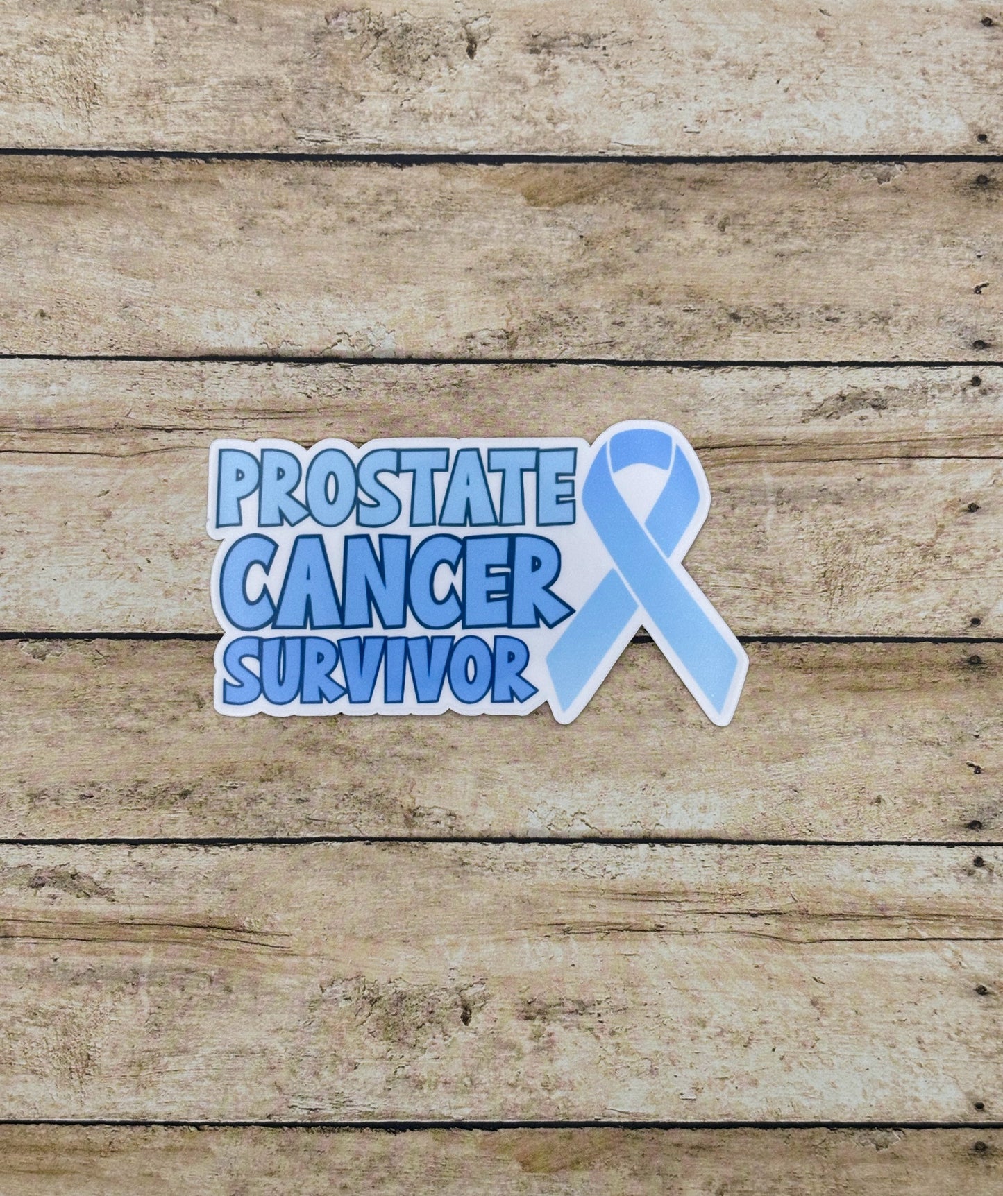 Prostate Cancer Survivor with Ribbon Sticker