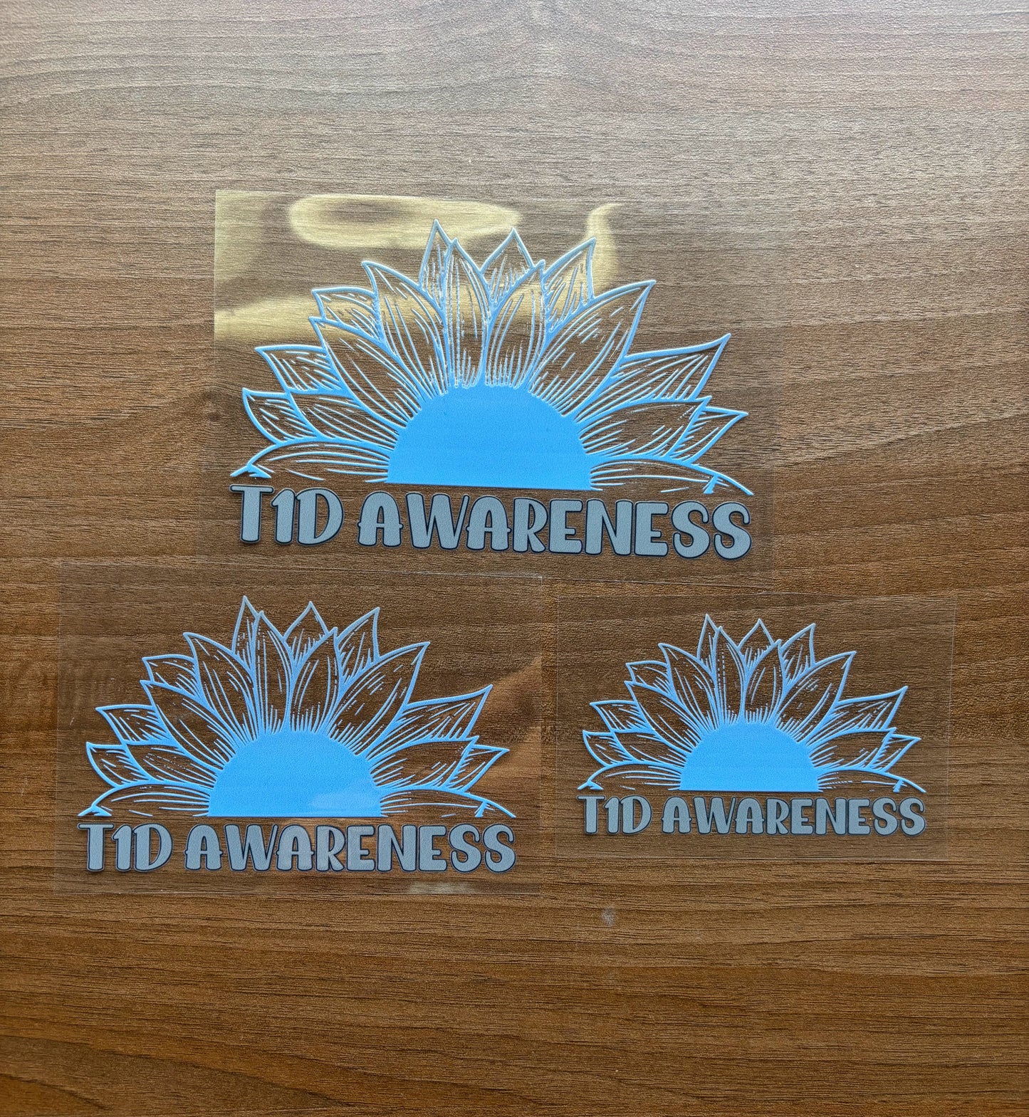 T1D Awareness Sunflower Car Decal
